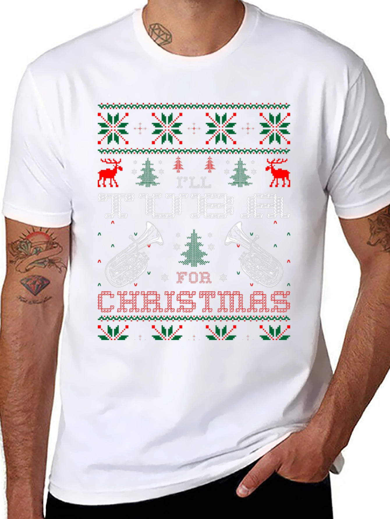 Ill Tuba For Christmas Ugly Sweater T-Shirt