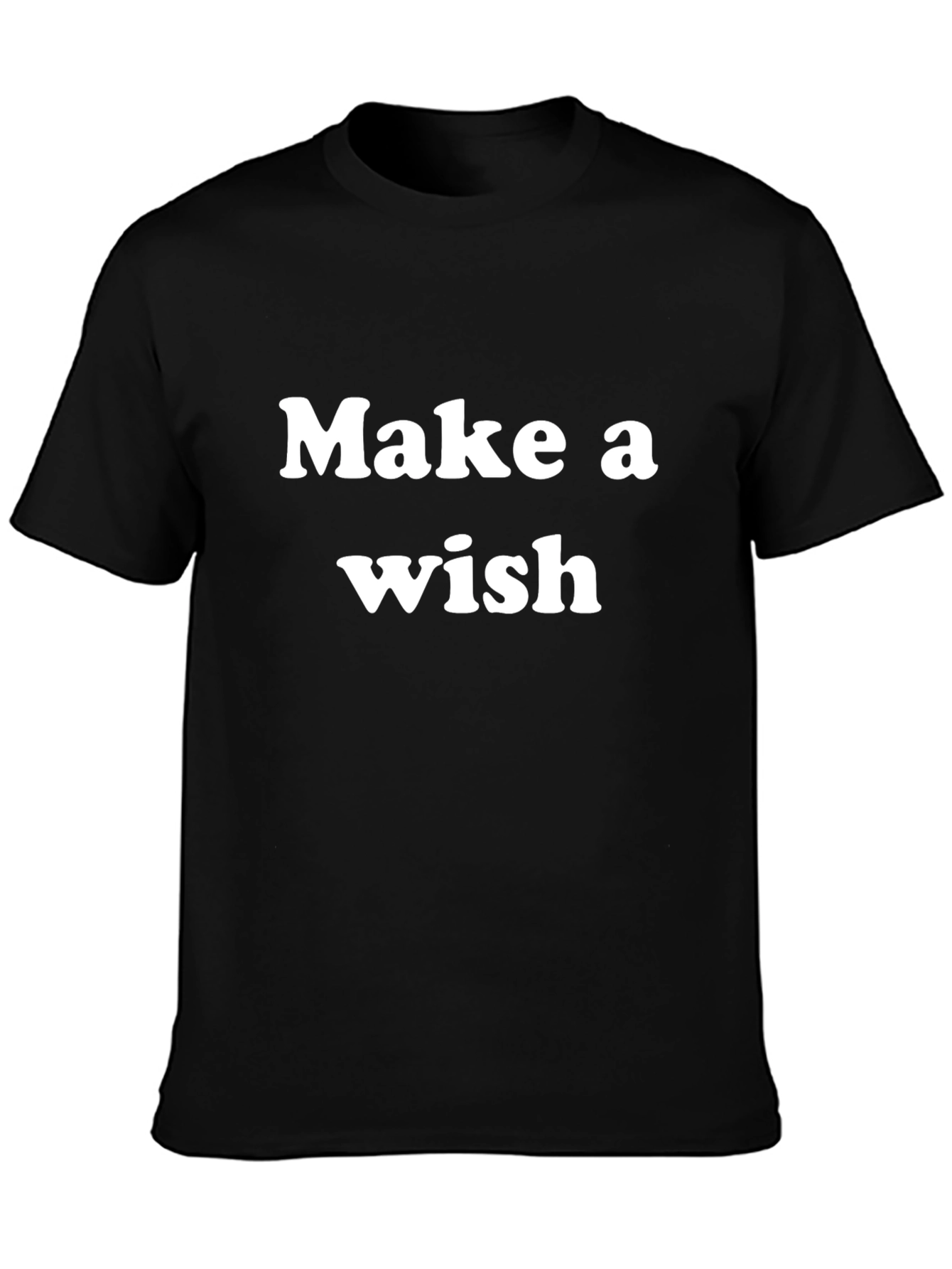 Make a Wish Black T-Shirt Casual Wear