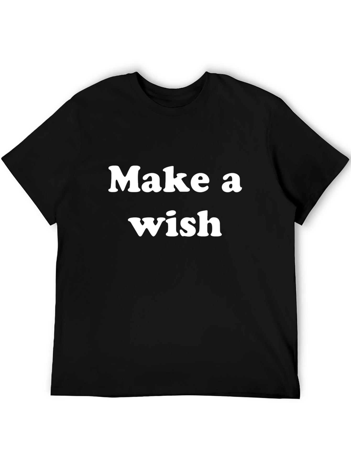 Make a Wish Black T-Shirt Casual Wear