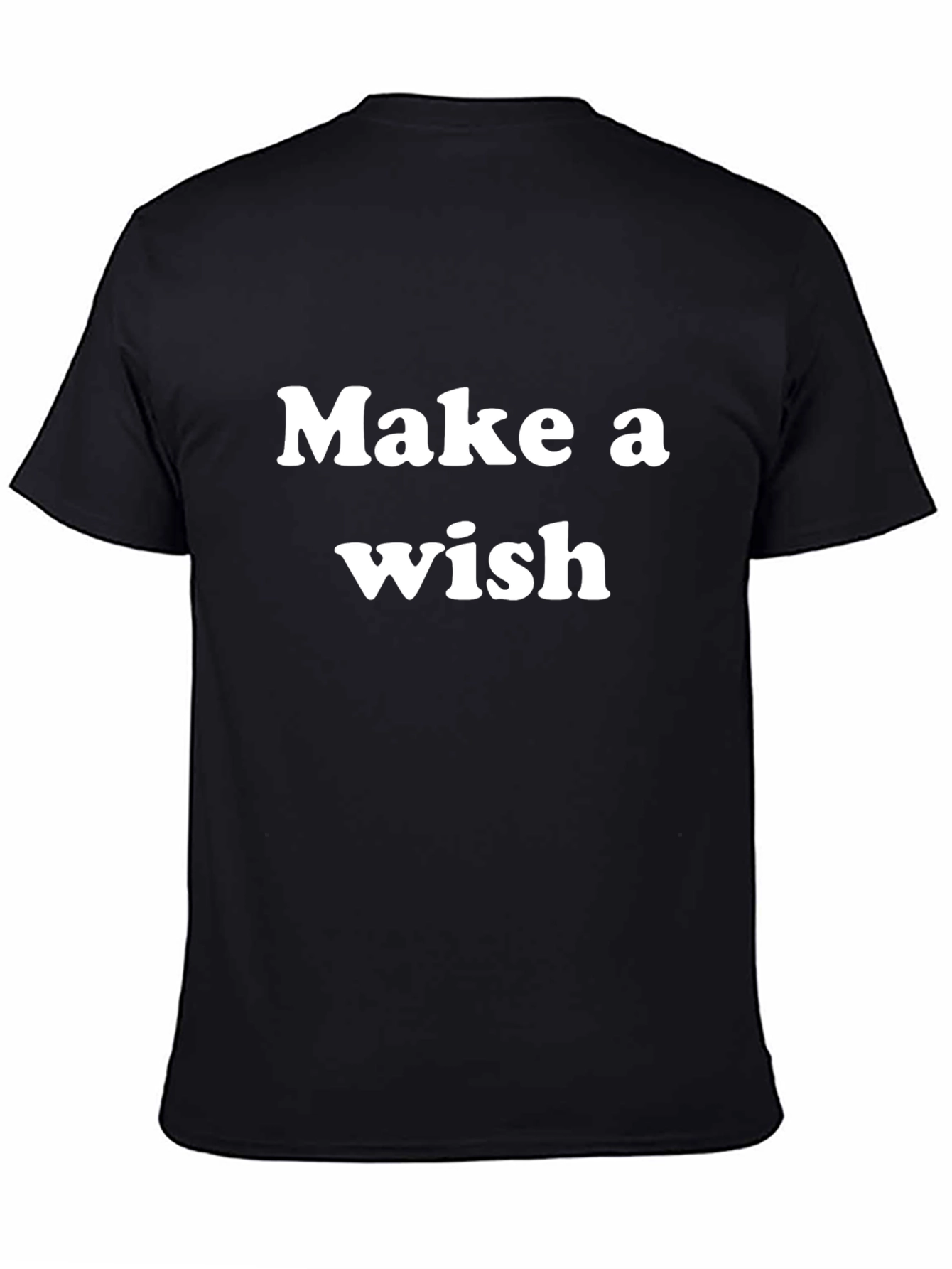 Make a Wish Black T-Shirt Casual Wear