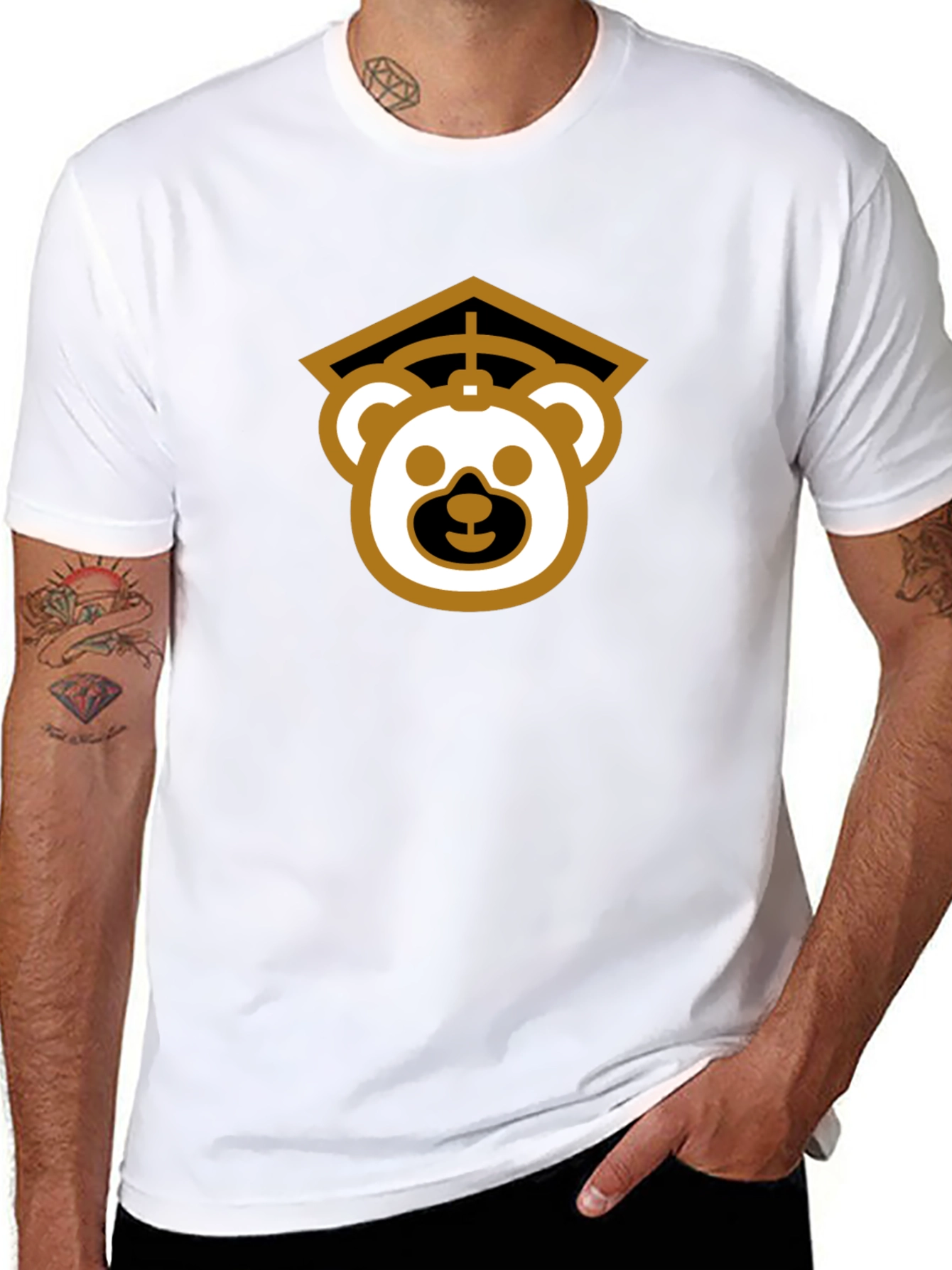 Graduation Bear Black T-Shirt