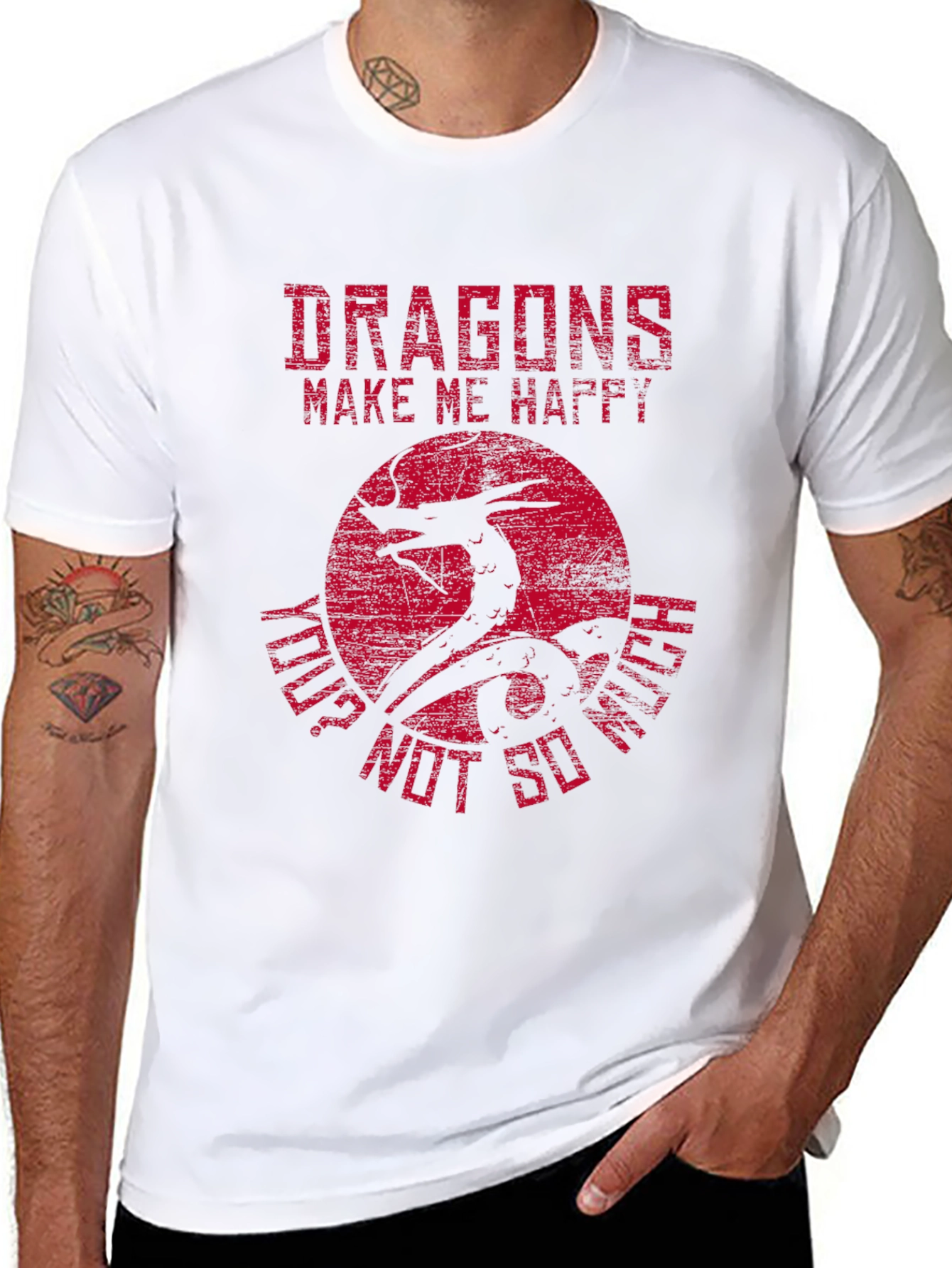 Dragons Make Me Happy Graphic T-Shirt