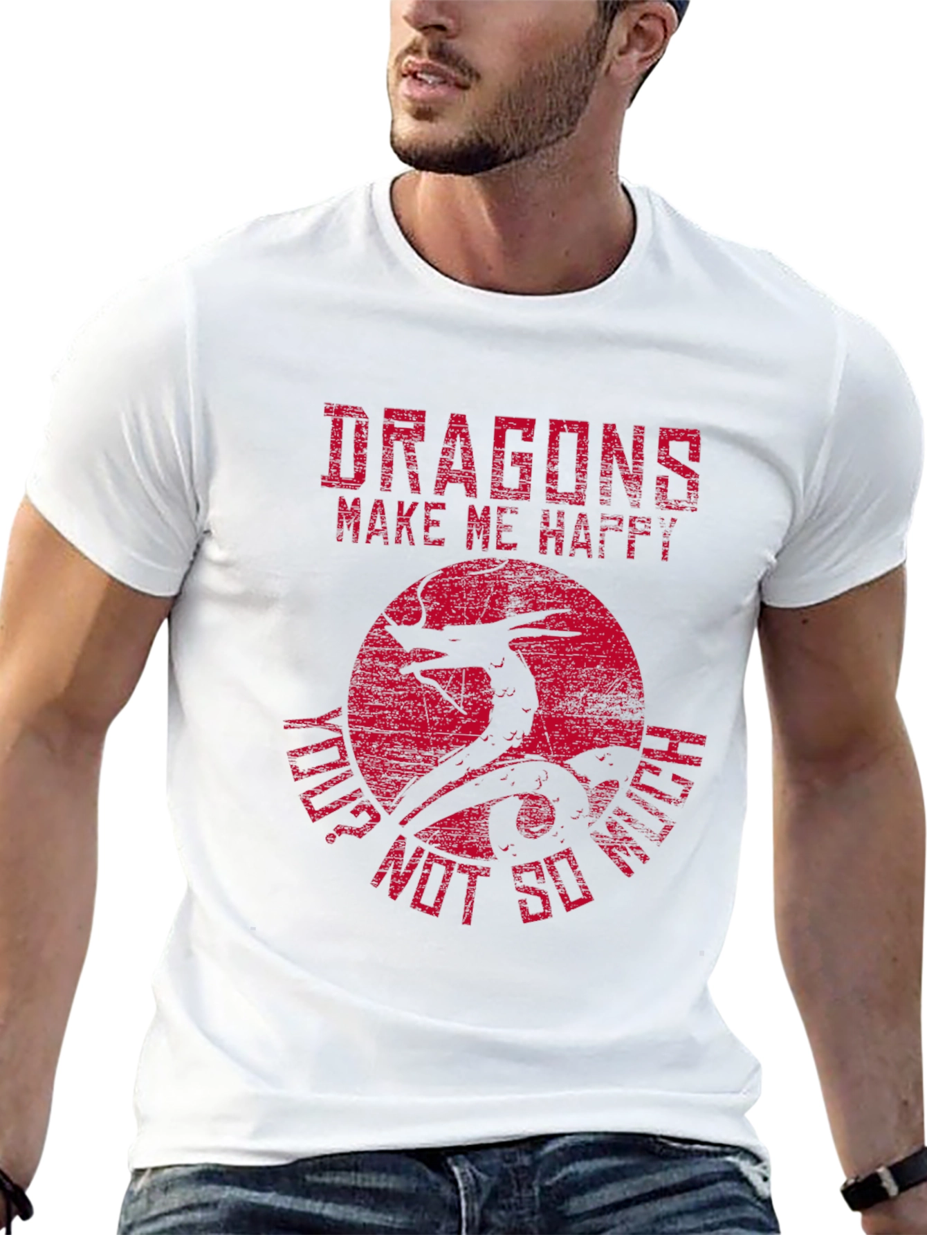 Dragons Make Me Happy Graphic T-Shirt