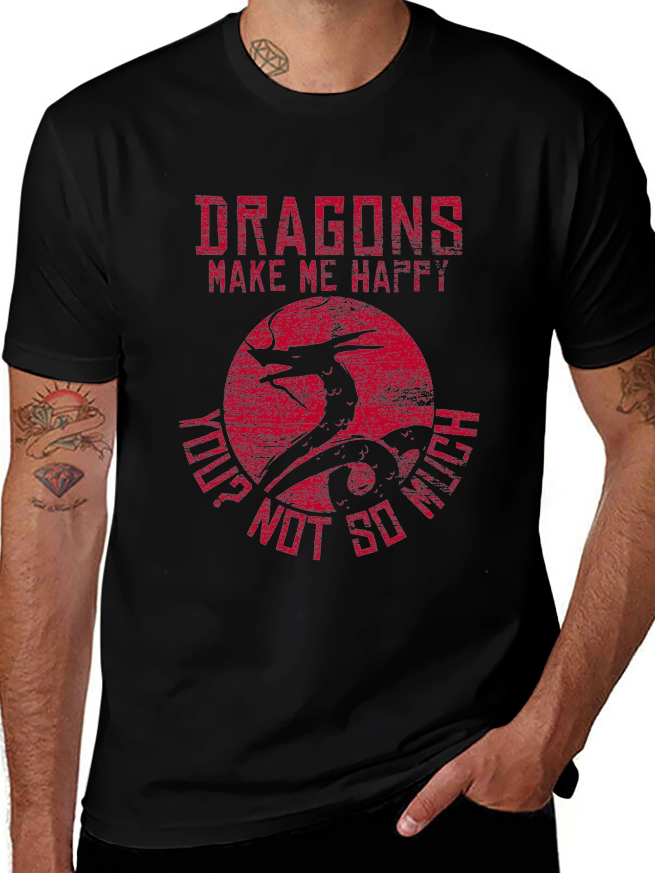Dragons Make Me Happy Graphic T-Shirt