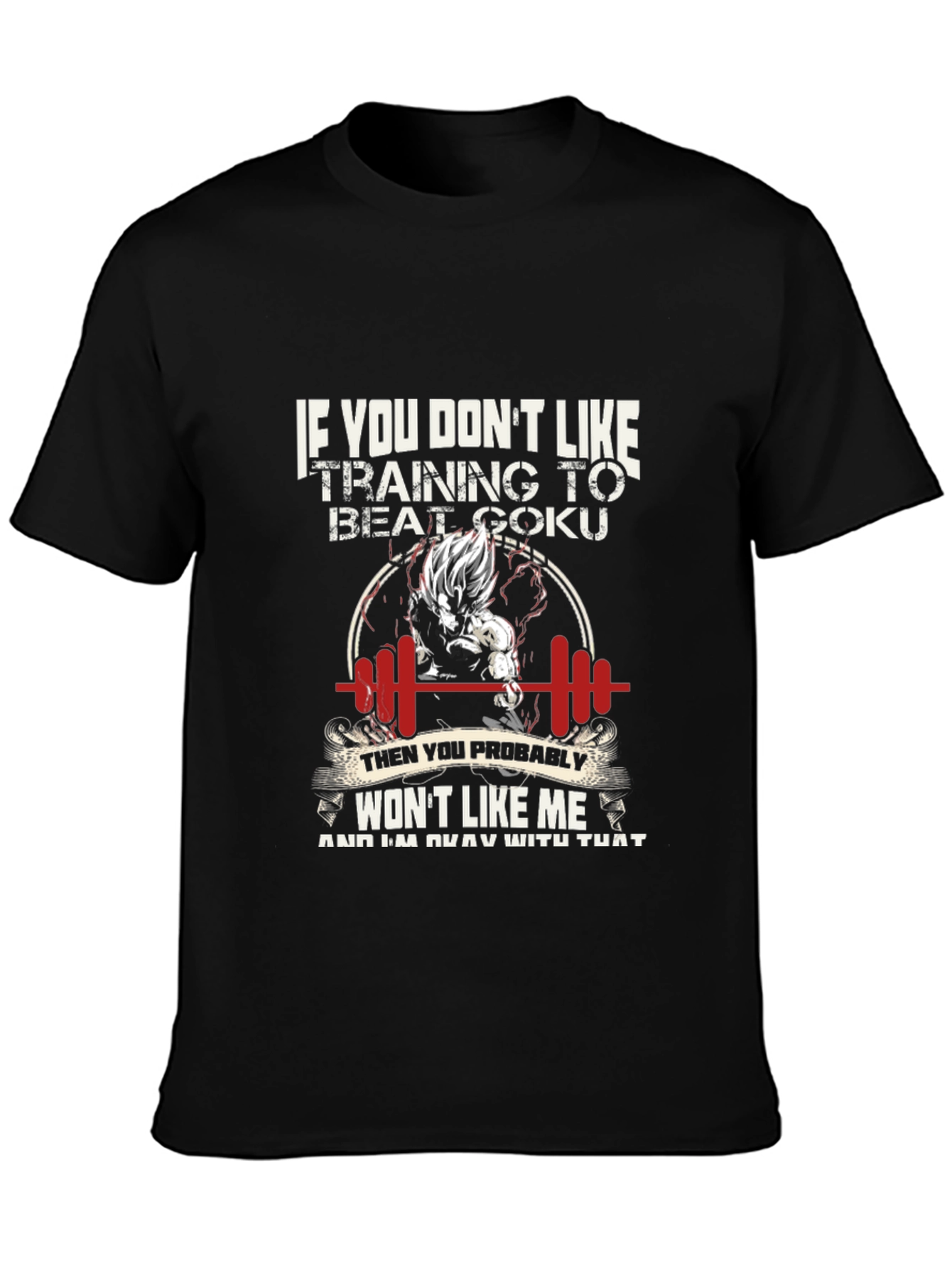 Goku Training Motivation T-Shirt Black
