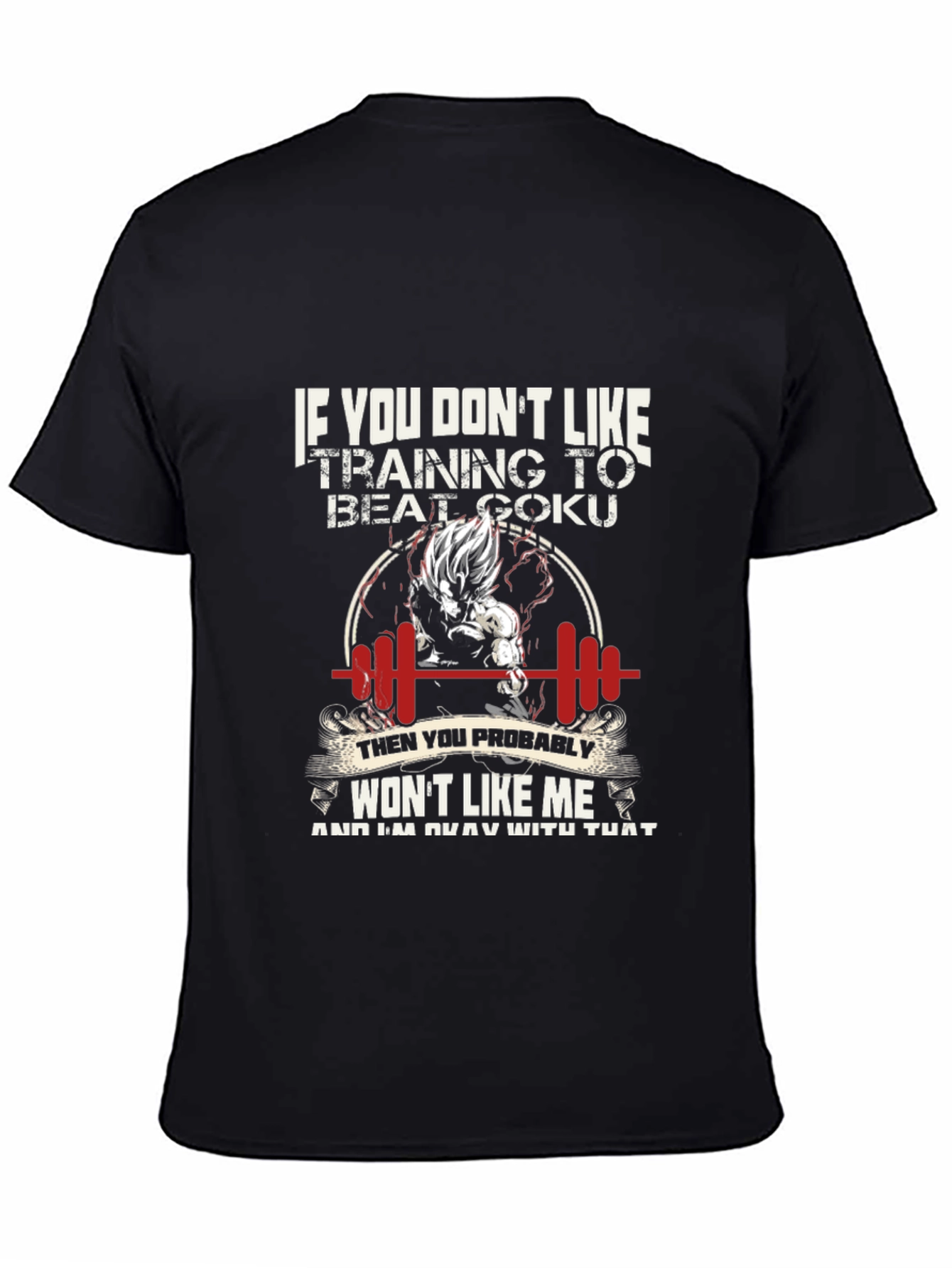 Goku Training Motivation T-Shirt Black