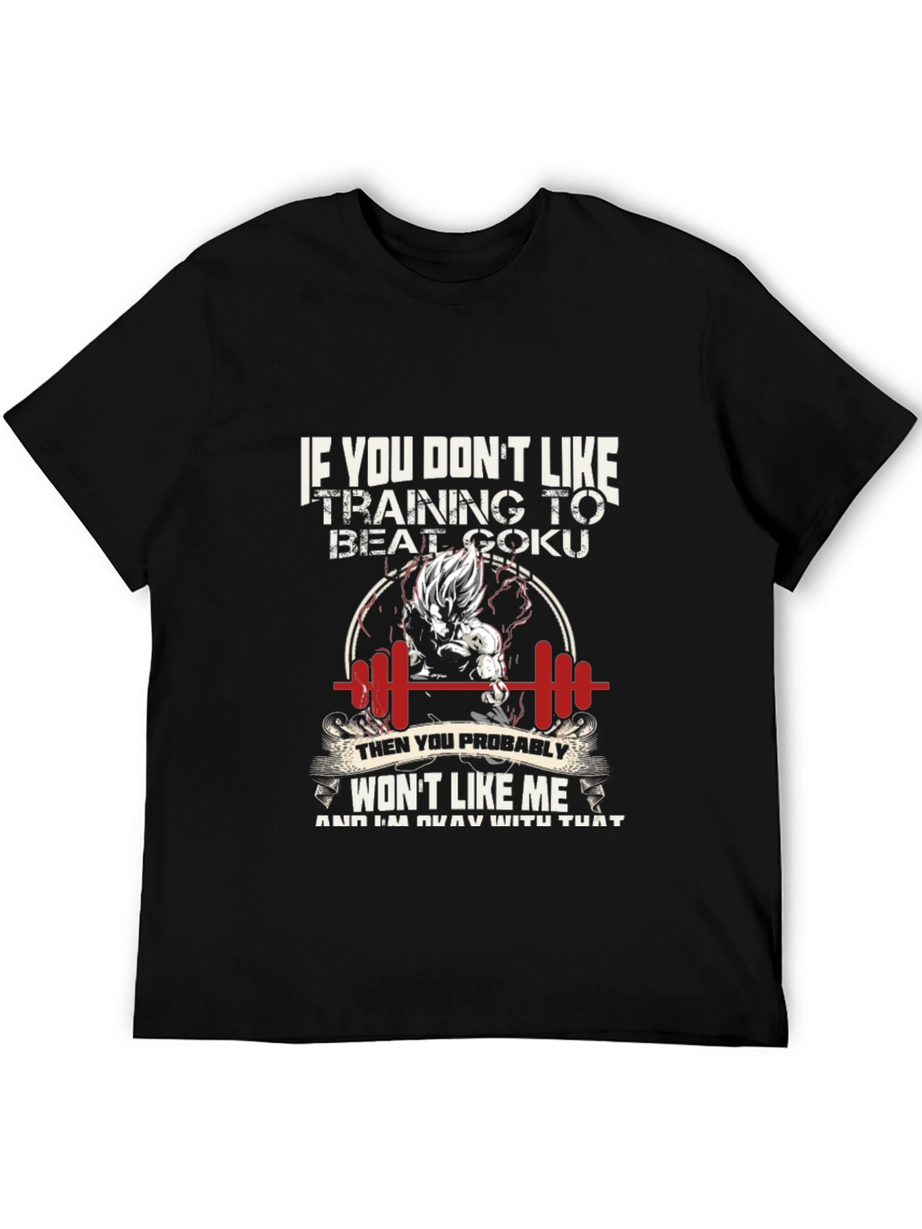 Goku Training Motivation T-Shirt Black