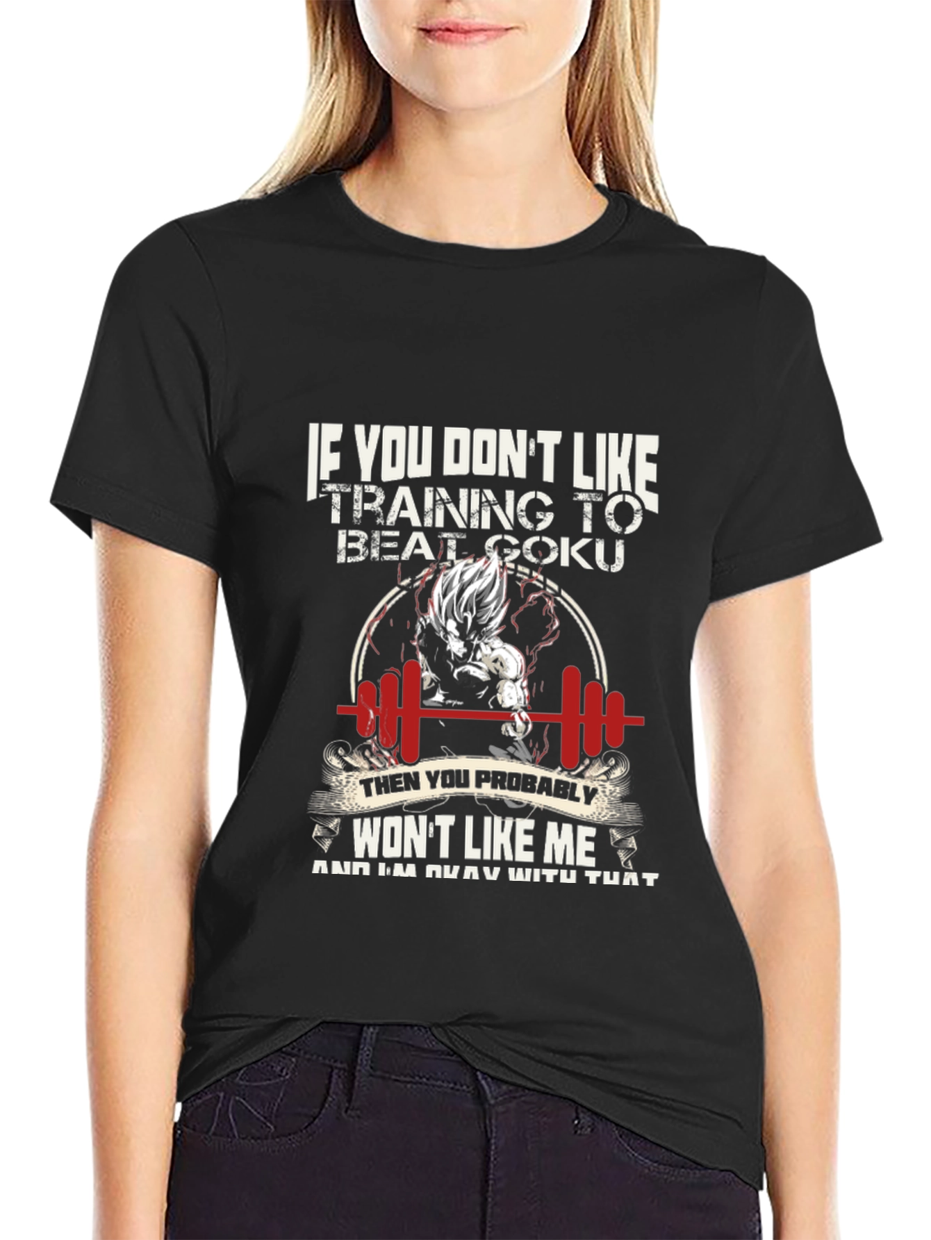 Goku Training Motivation T-Shirt Black