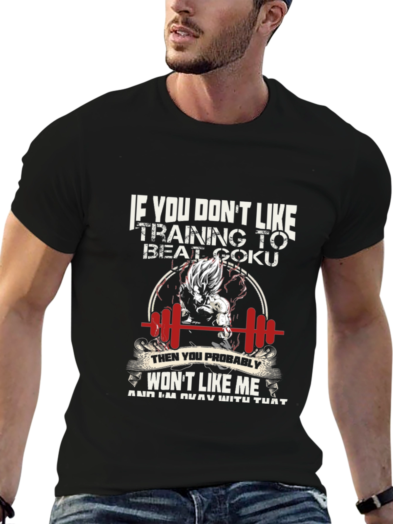 Goku Training Motivation T-Shirt Black