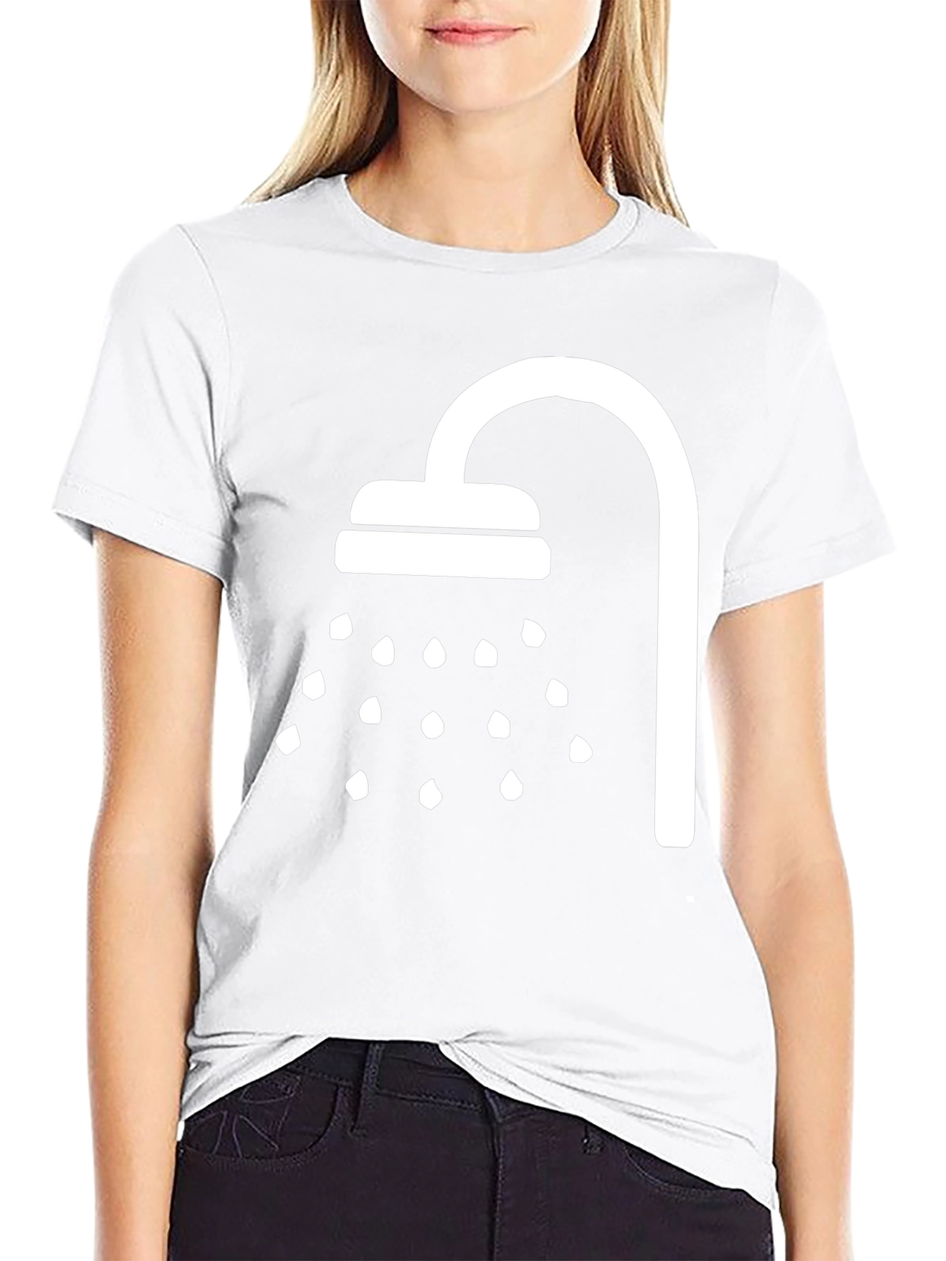Shower Graphic T-Shirt - Black Cotton Tee