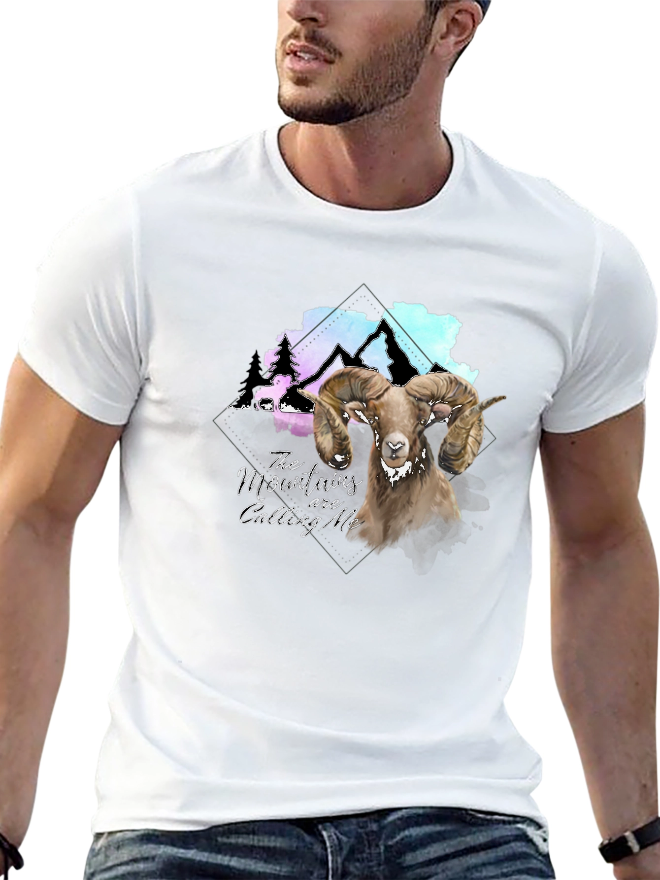 Mountains Calling Ram Graphic Tee
