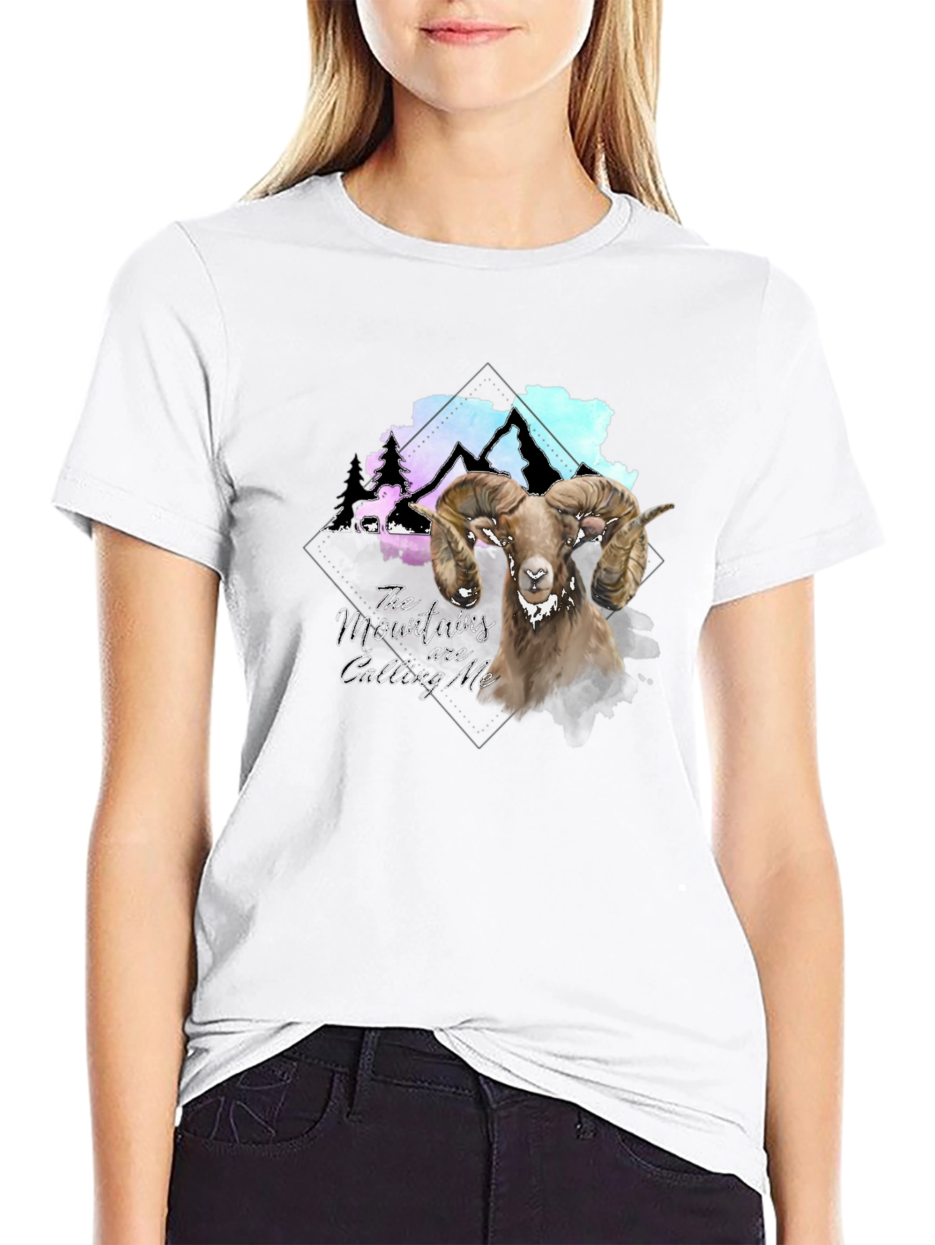 Mountains Calling Ram Graphic Tee