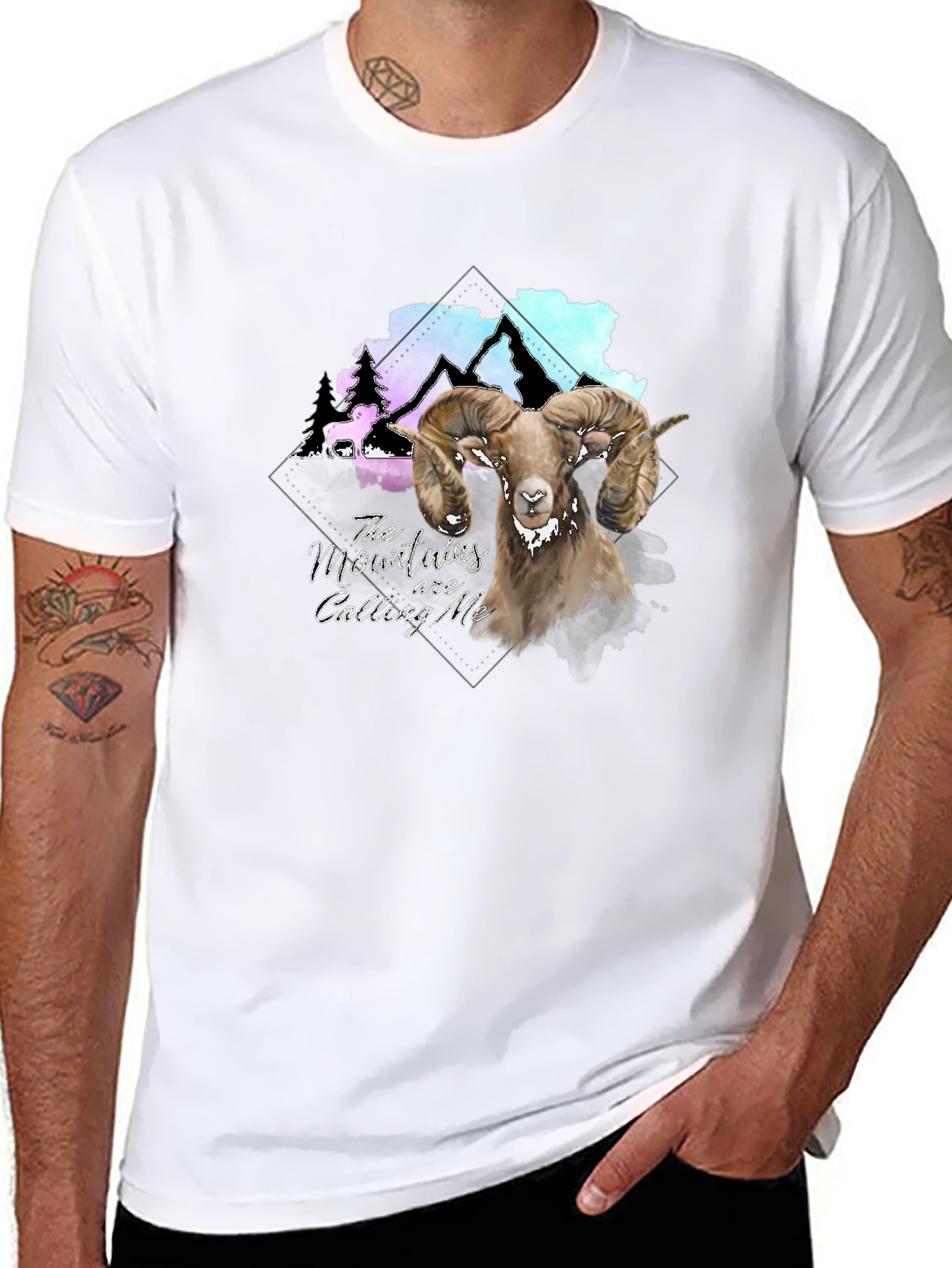 Mountains Calling Ram Graphic Tee