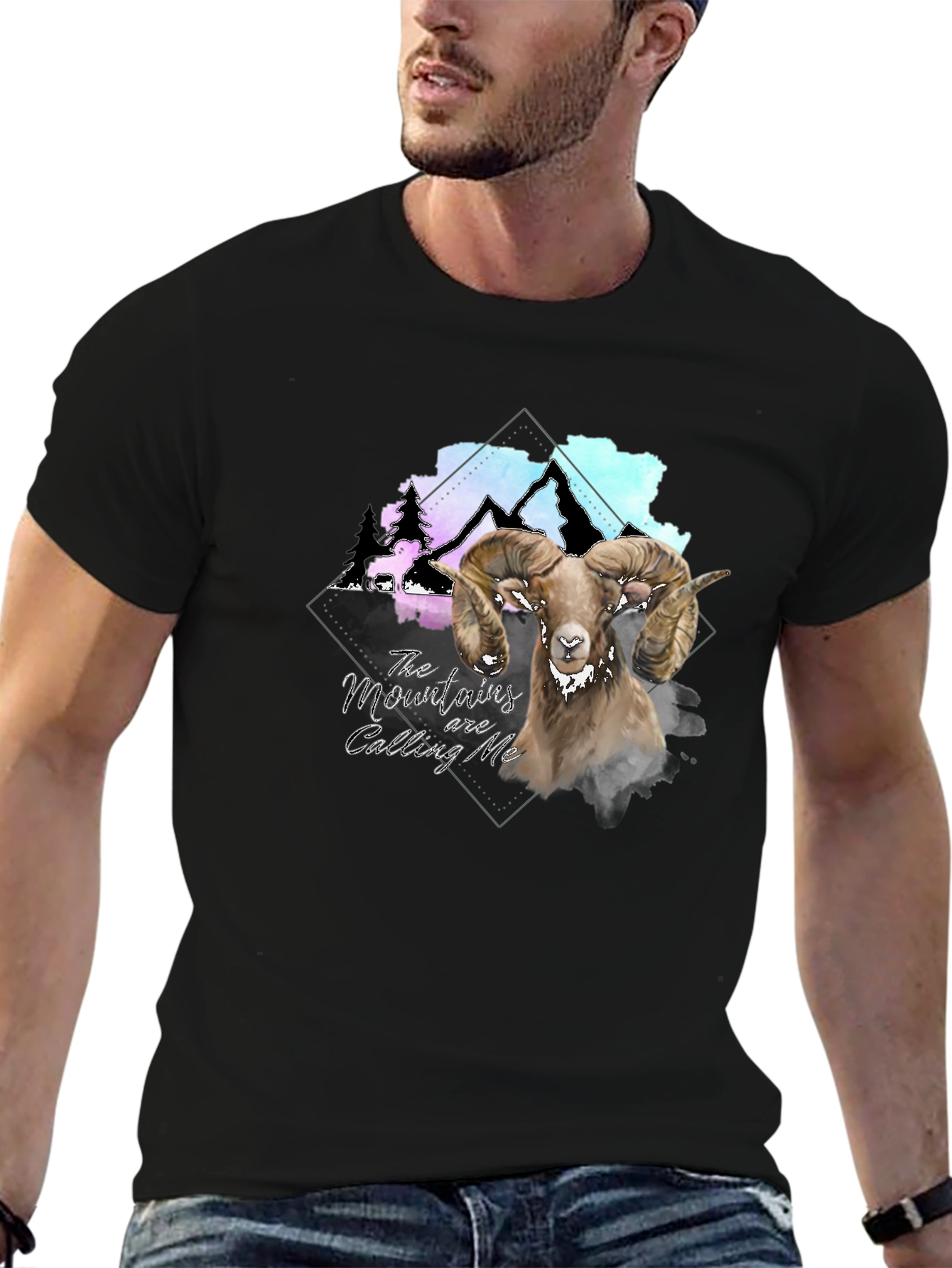 Mountains Calling Ram Graphic Tee