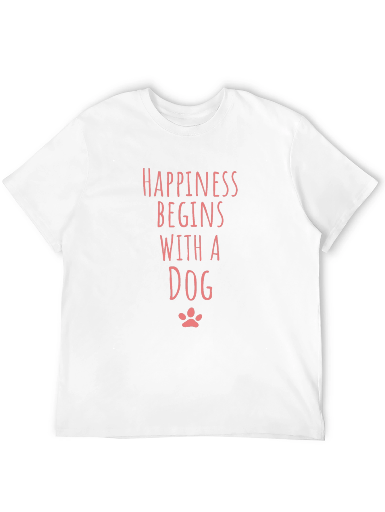 Happiness Begins With A Dog Graphic Tee