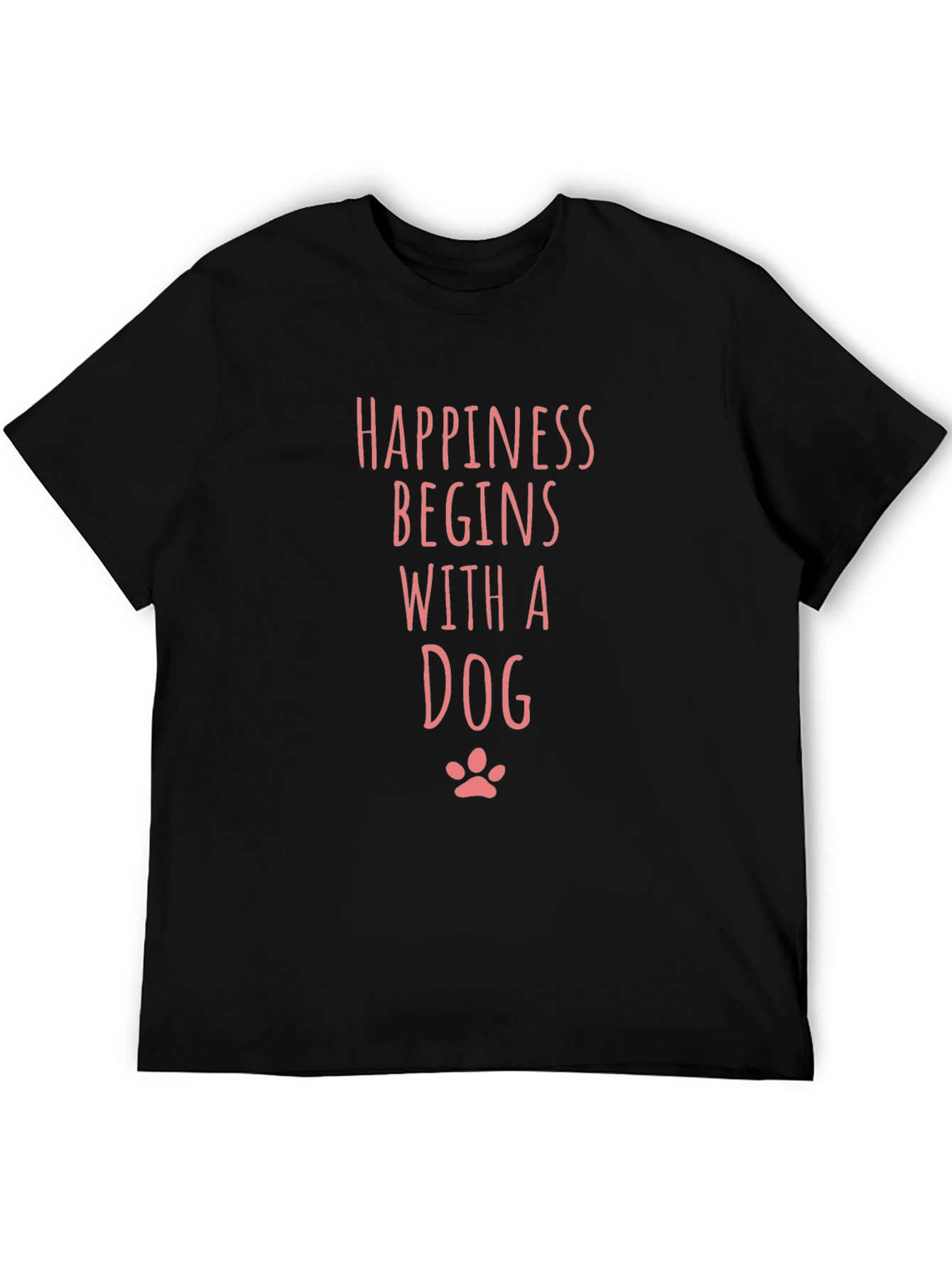 Happiness Begins With A Dog Graphic Tee