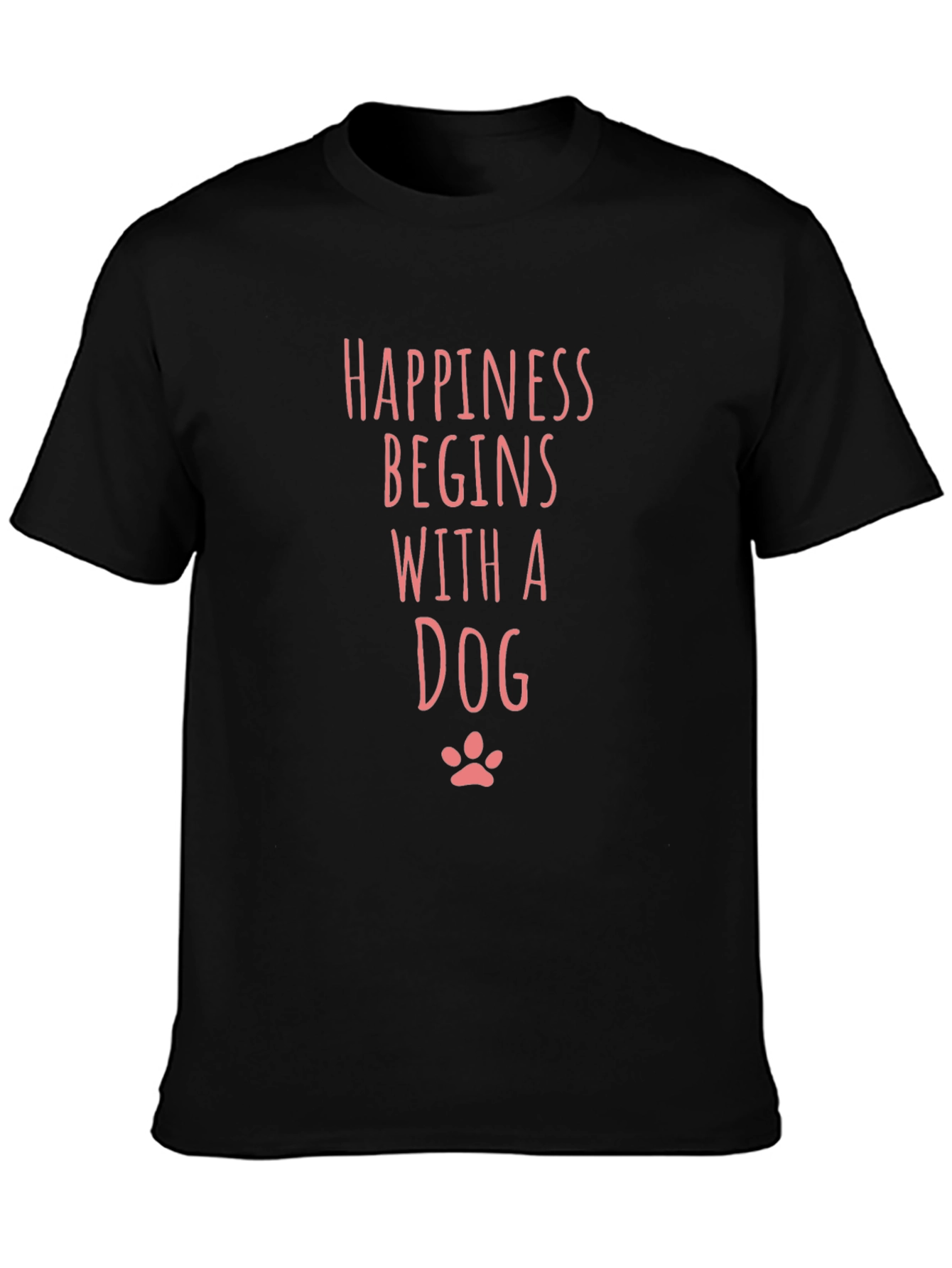 Happiness Begins With A Dog Graphic Tee
