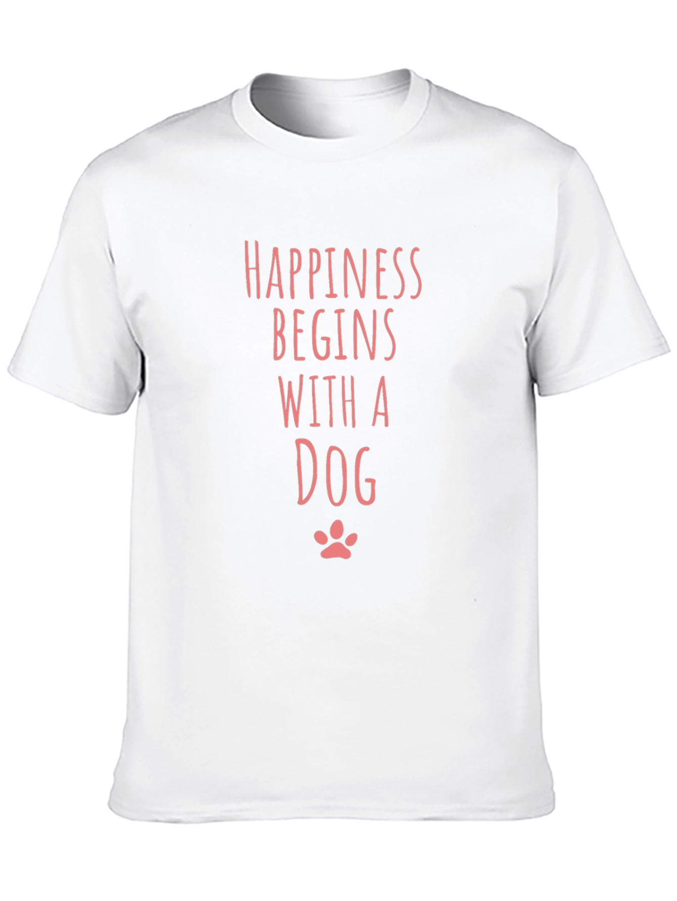 Happiness Begins With A Dog Graphic Tee