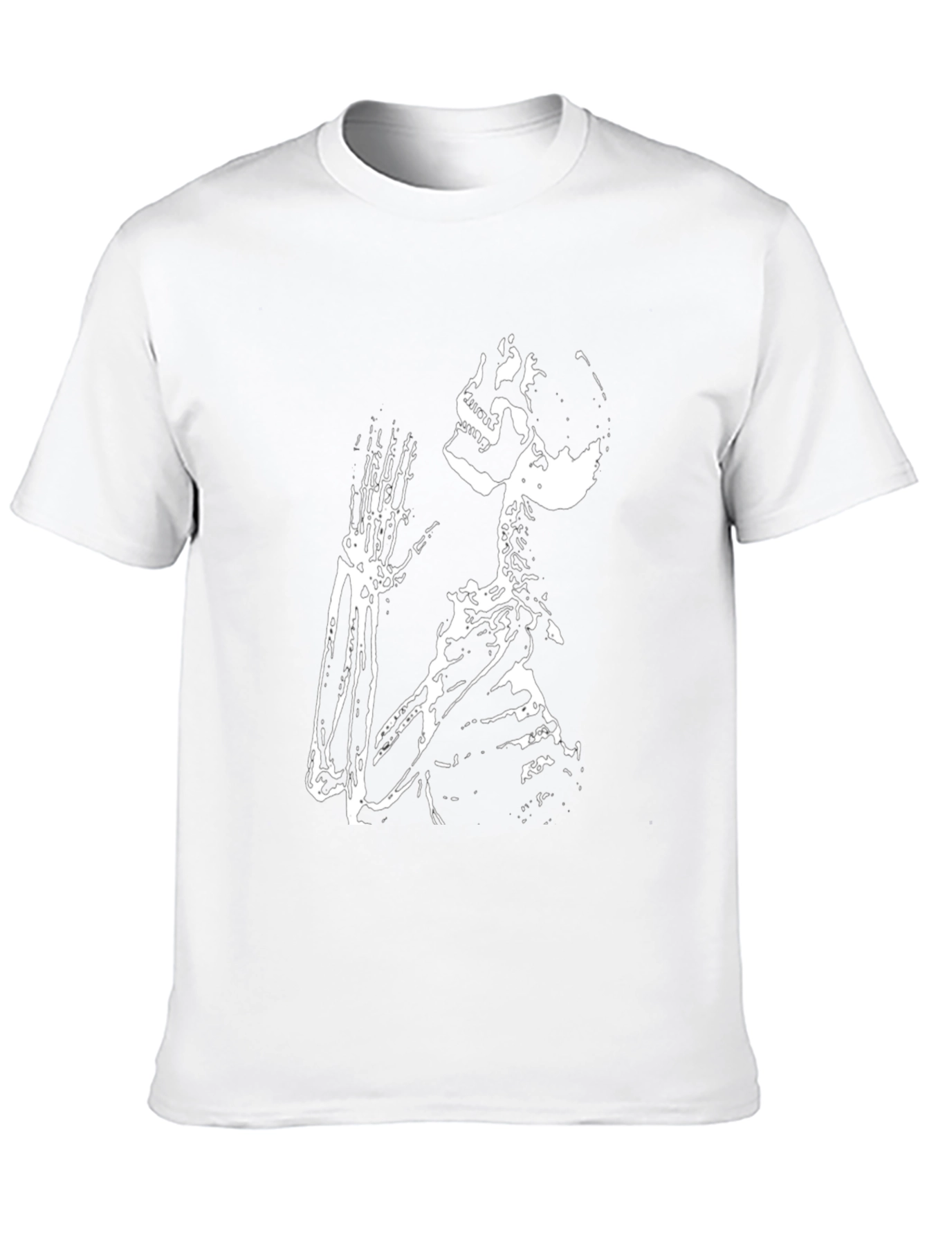 Skeleton Praying Black T-Shirt