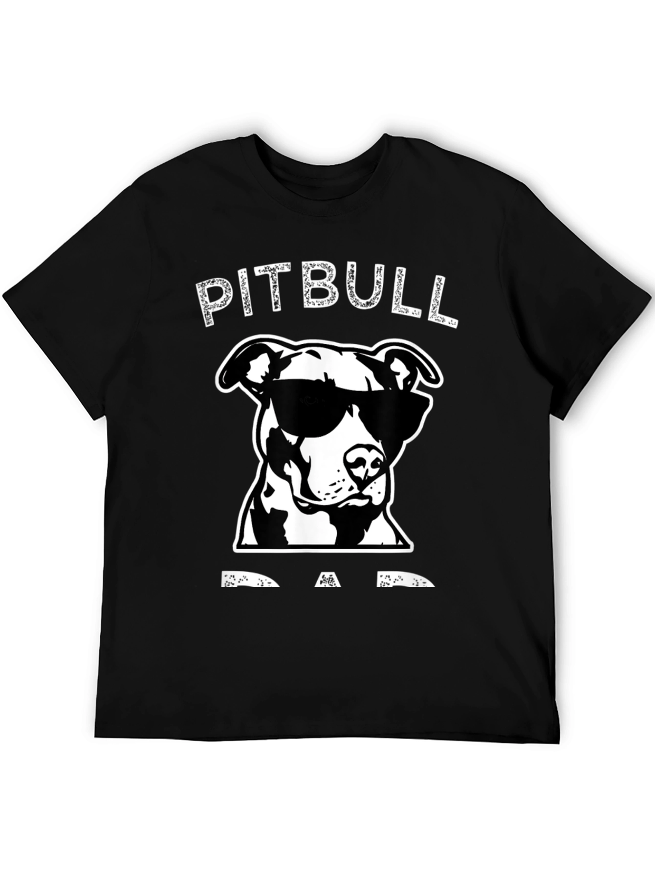 Pitbull Dad Graphic T-Shirt - Black