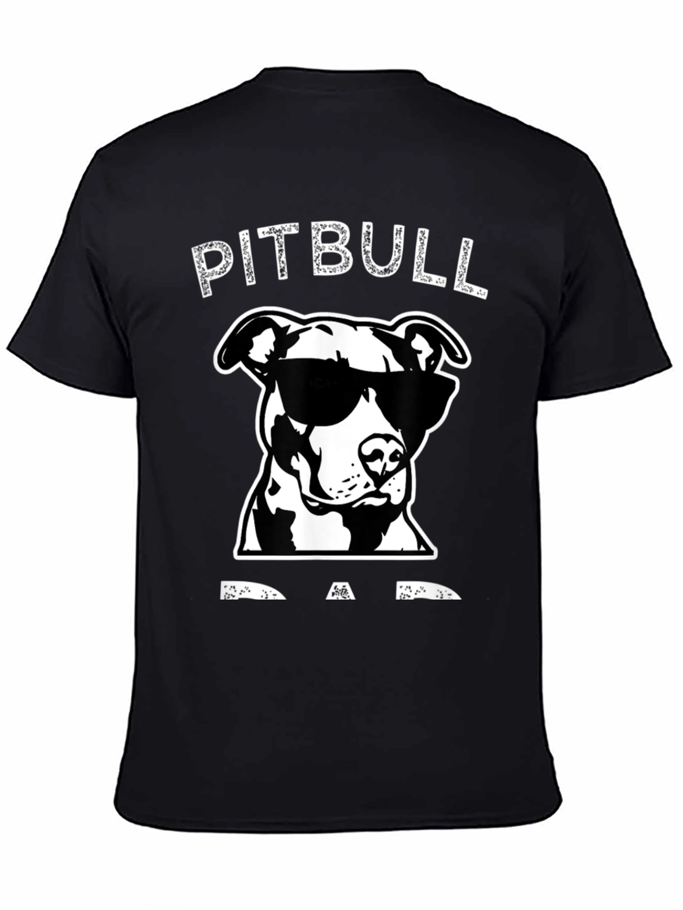Pitbull Dad Graphic T-Shirt - Black