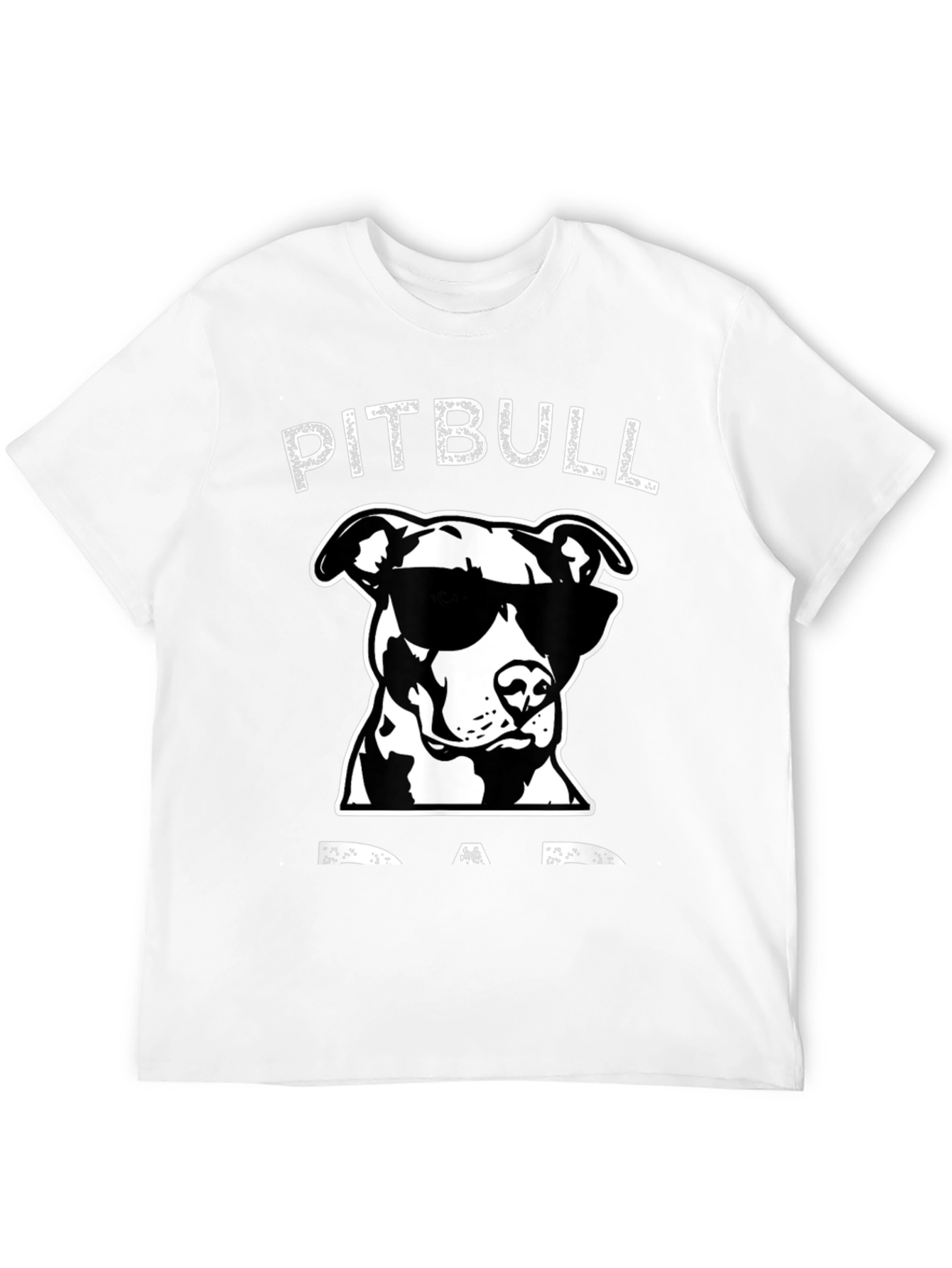 Pitbull Dad Graphic T-Shirt - Black