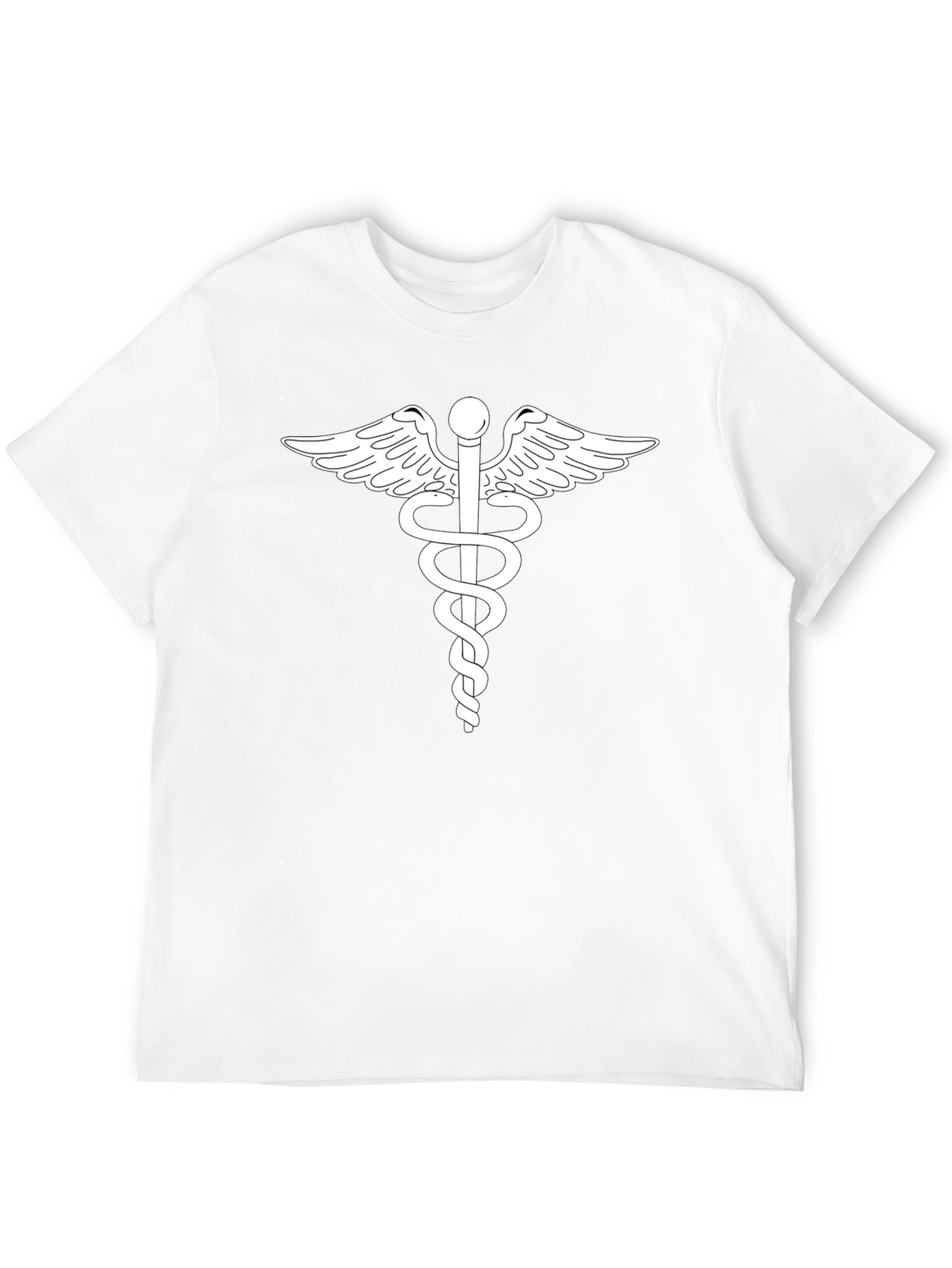 Caduceus Graphic T-Shirt - Classic Medical Symbol Tee