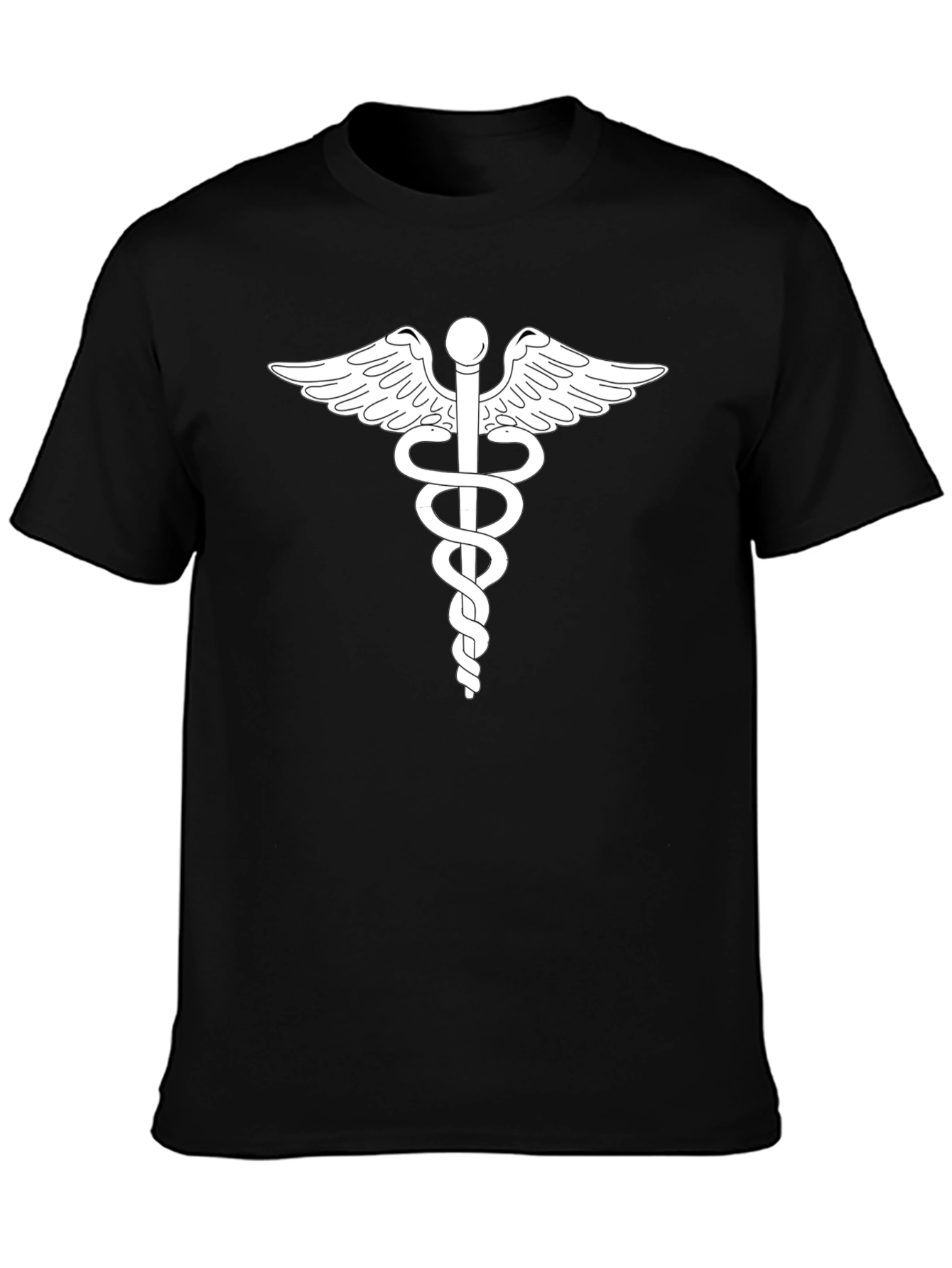 Caduceus Graphic T-Shirt - Classic Medical Symbol Tee