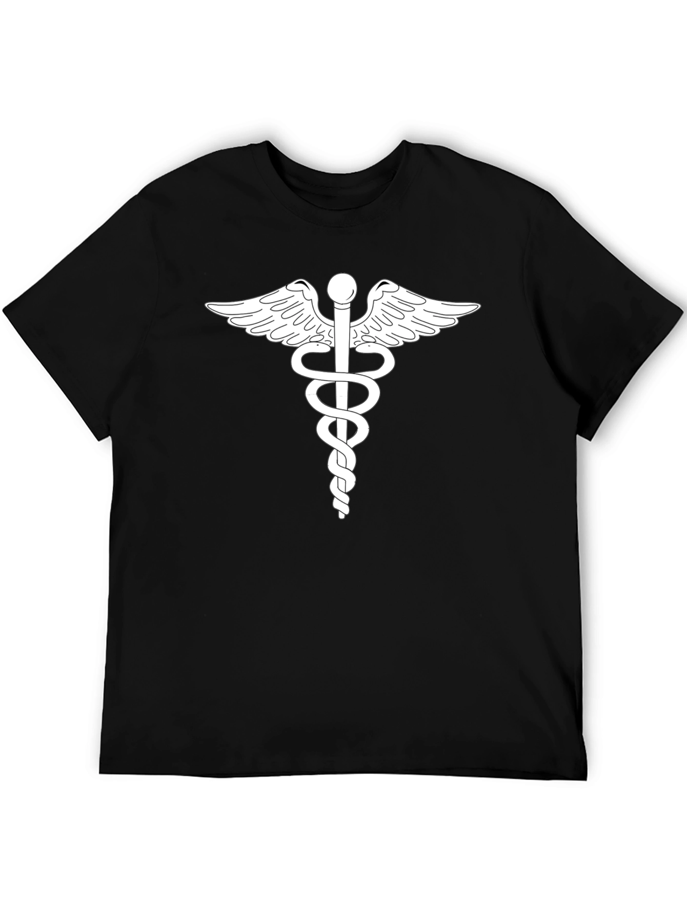 Caduceus Graphic T-Shirt - Classic Medical Symbol Tee
