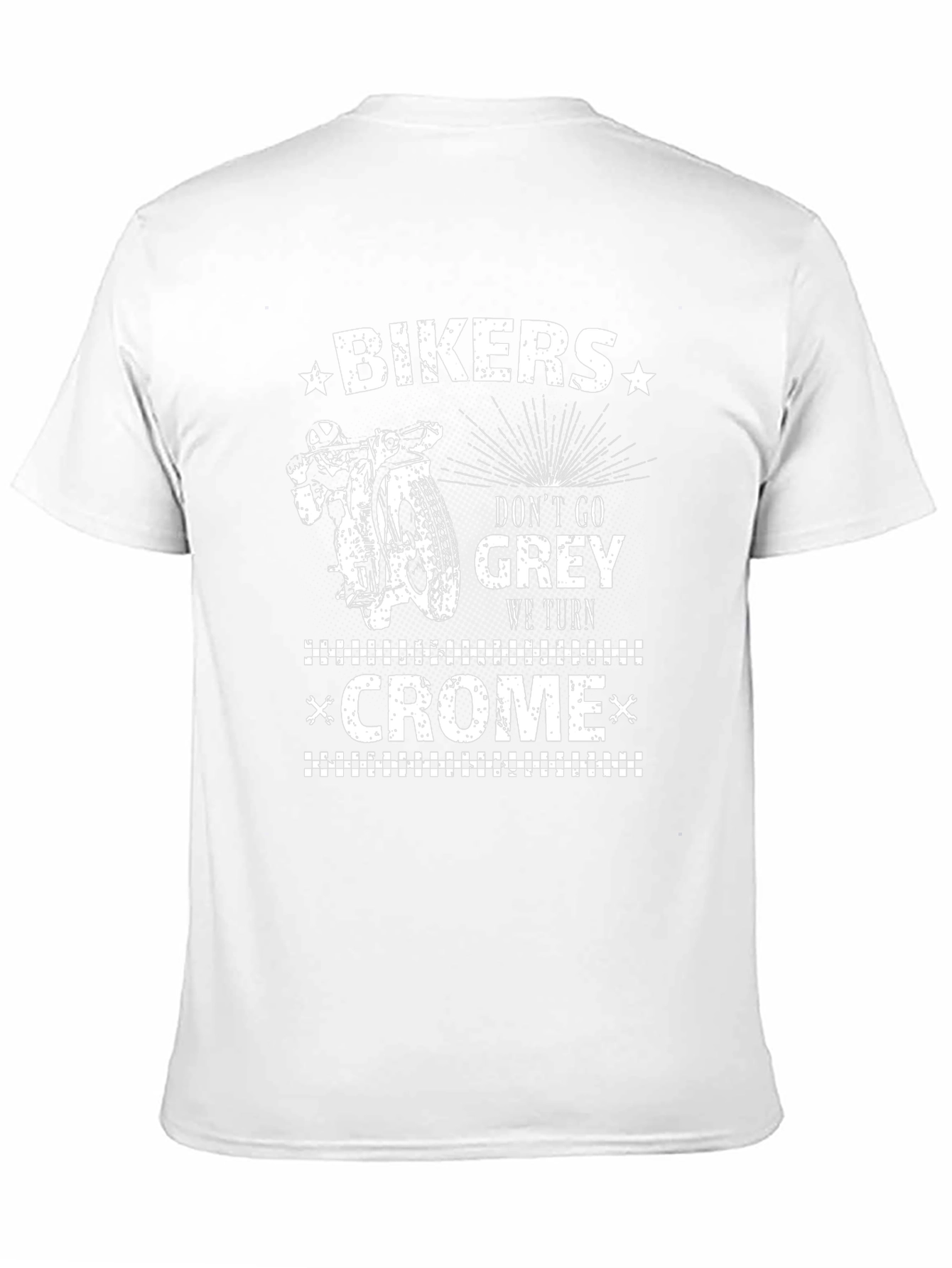 Biker Chrome Graphic Tee - Dont Go Gray!