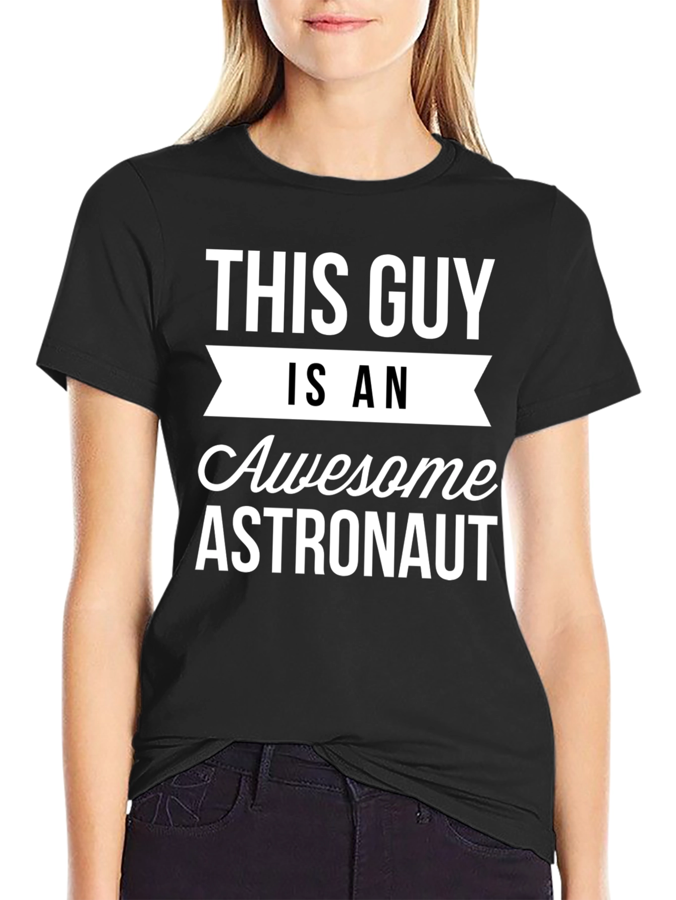 Awesome Astronaut Graphic T-Shirt - Black