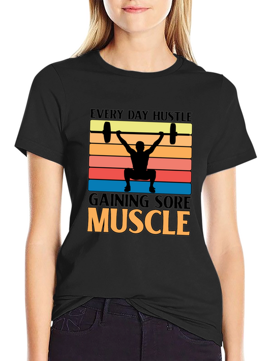 Every Day Hustle Muscle Graphic Tee - Workout Motivation