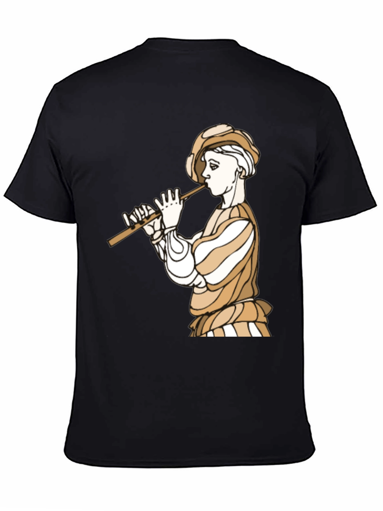 Renaissance Flute Player Graphic T-Shirt
