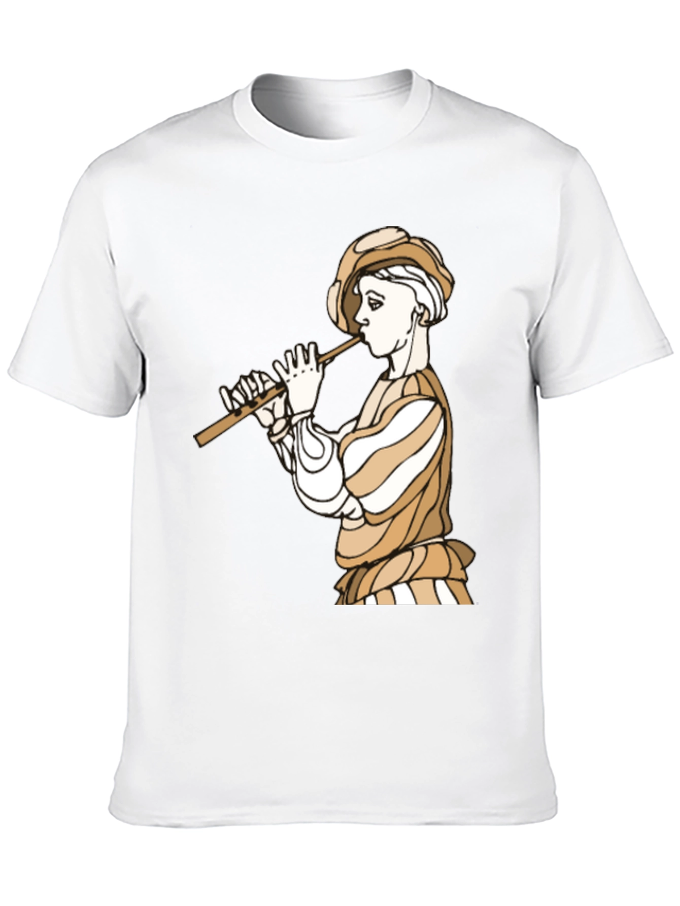 Renaissance Flute Player Graphic T-Shirt