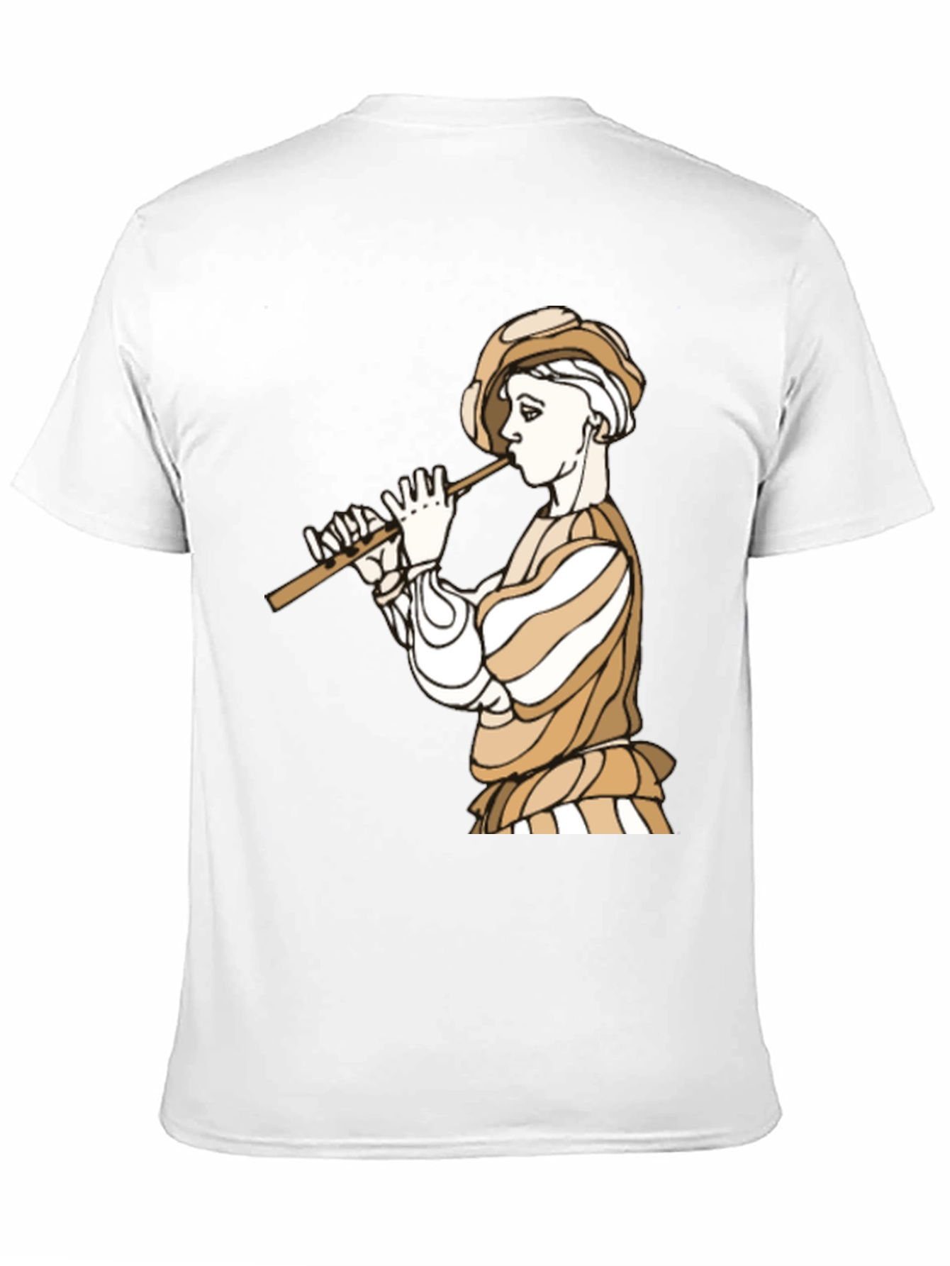 Renaissance Flute Player Graphic T-Shirt