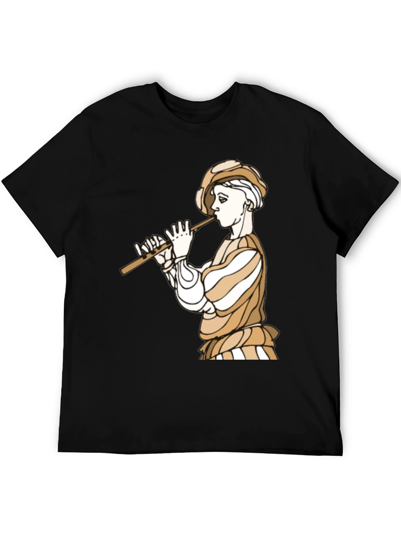 Renaissance Flute Player Graphic T-Shirt