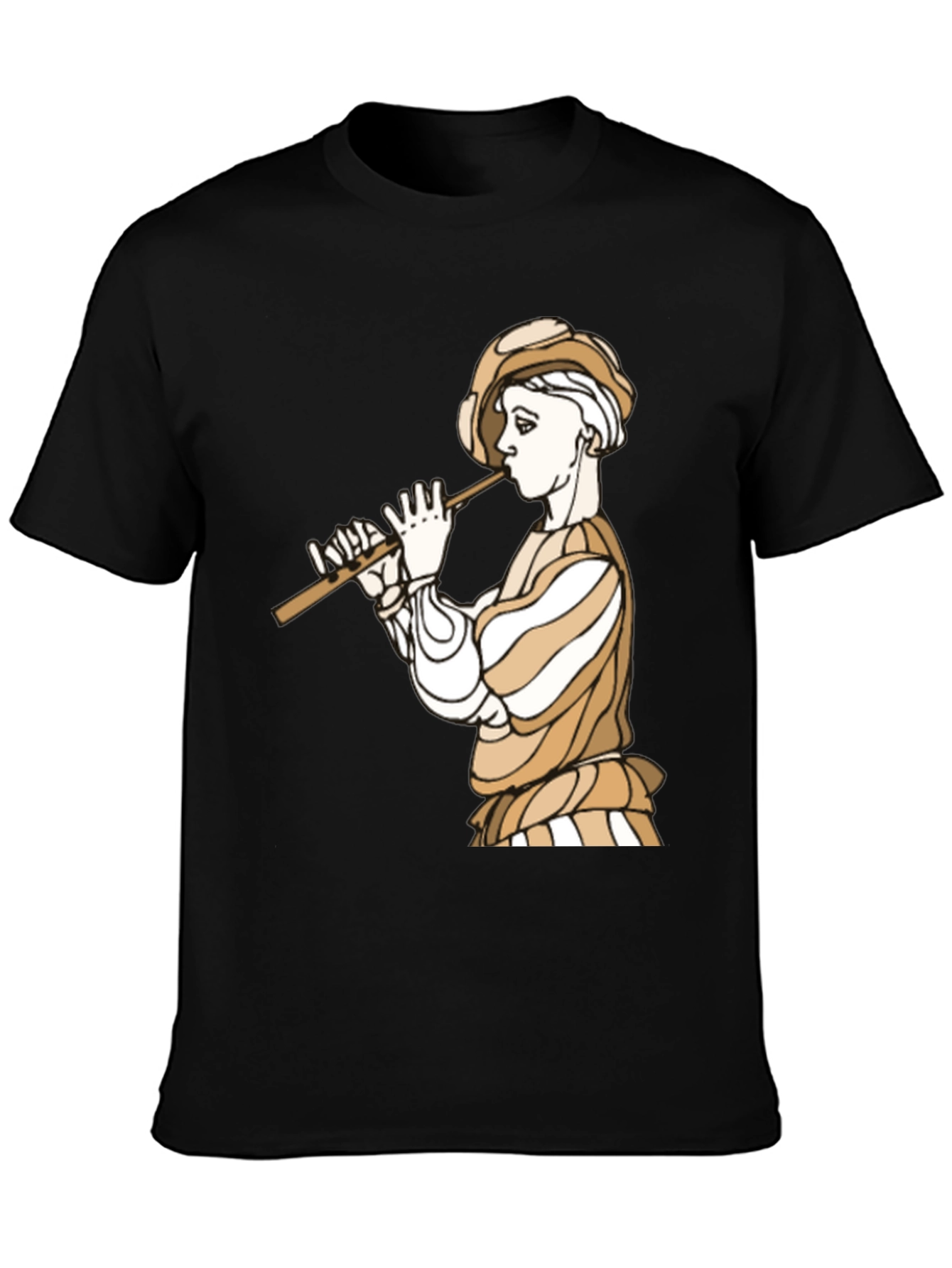 Renaissance Flute Player Graphic T-Shirt
