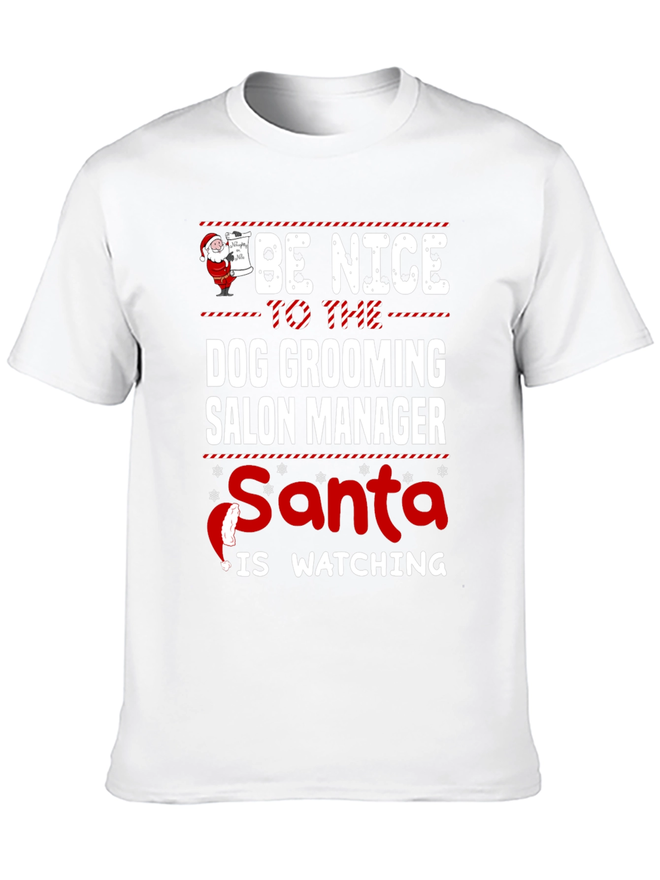 Funny Christmas Dog Grooming Salon Manager T-Shirt