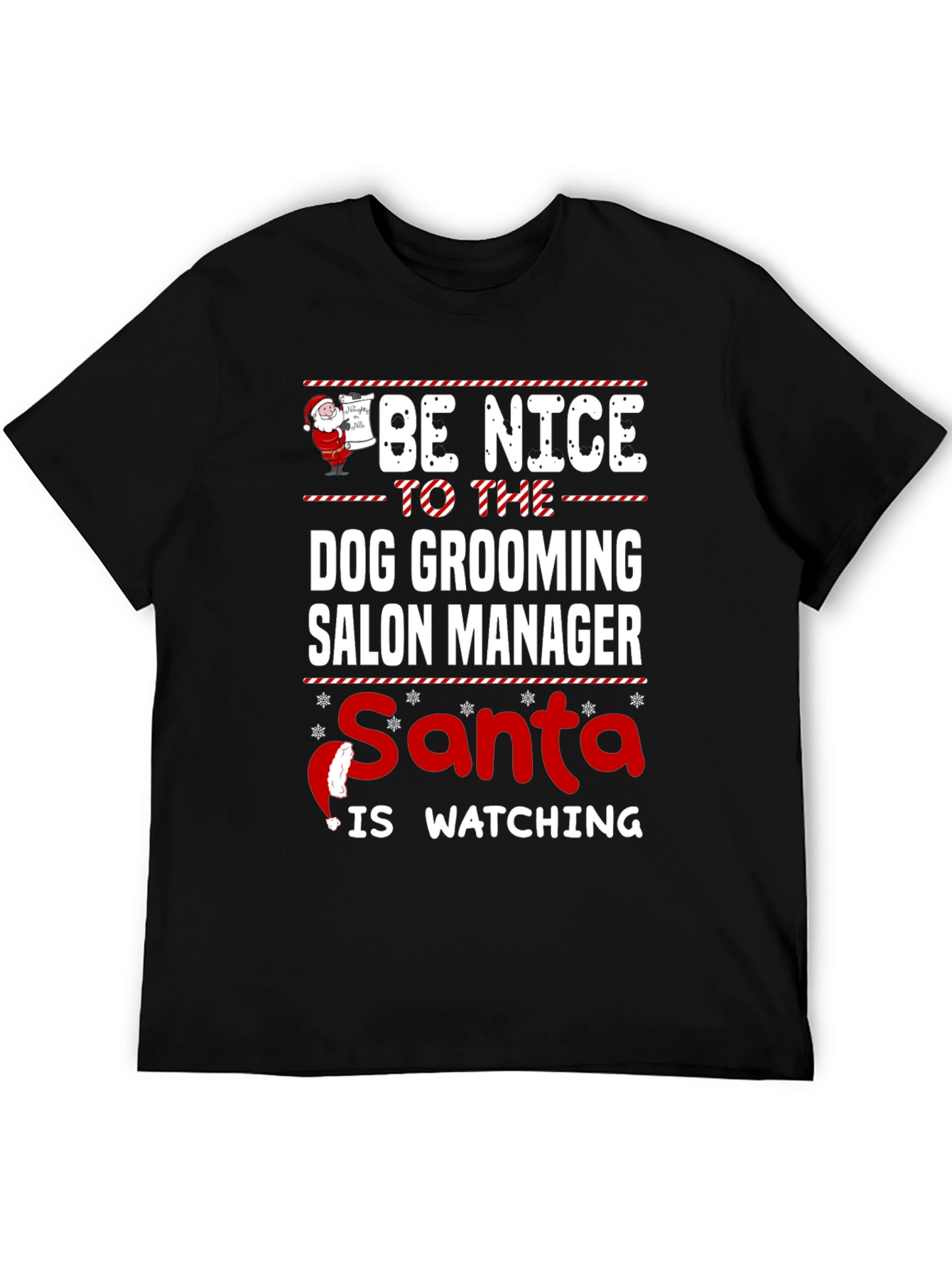 Funny Christmas Dog Grooming Salon Manager T-Shirt