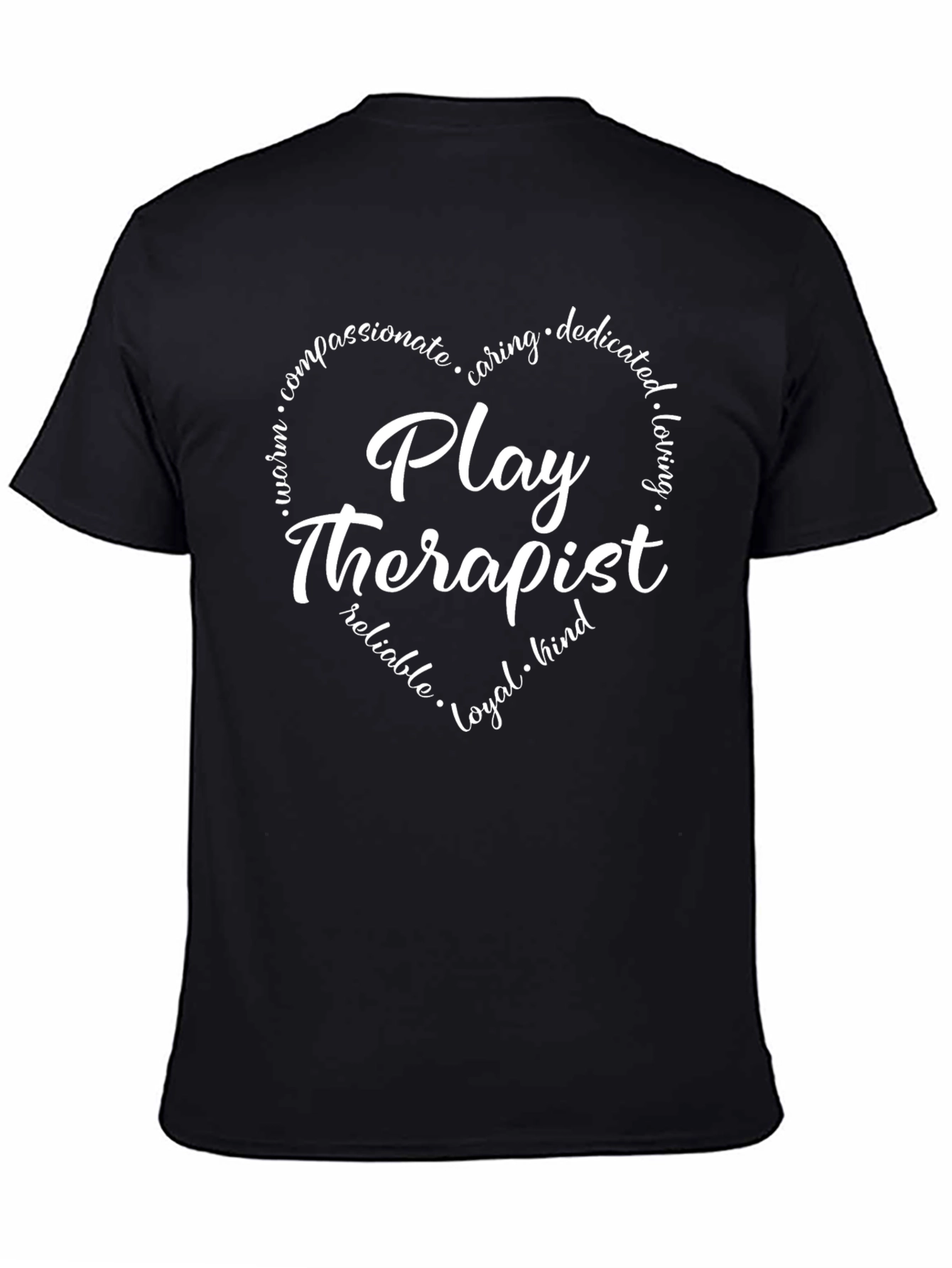 Play Therapist Heart Graphic Tee - Caring & Dedicated