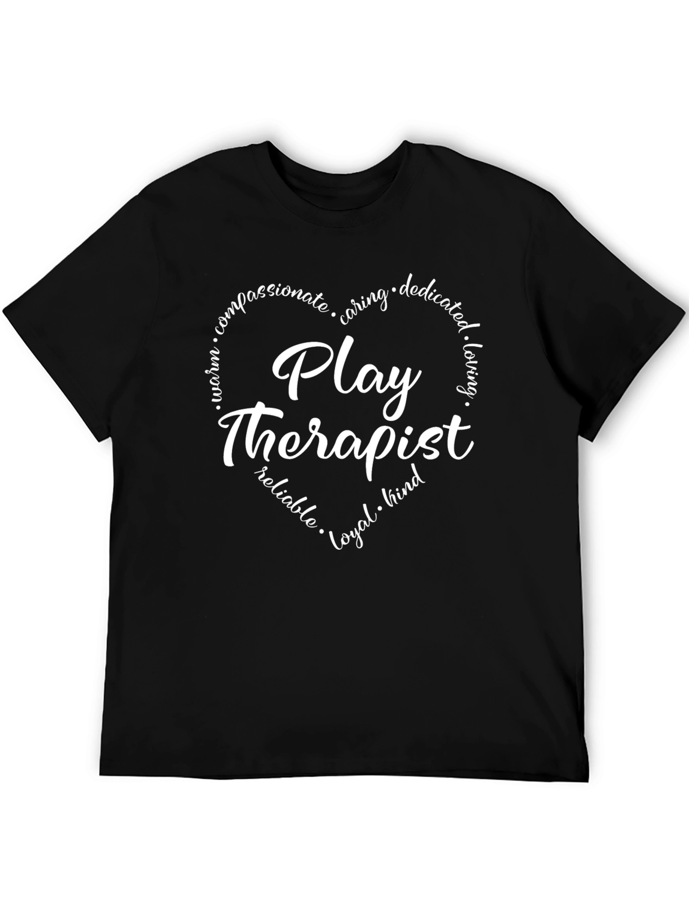 Play Therapist Heart Graphic Tee - Caring & Dedicated
