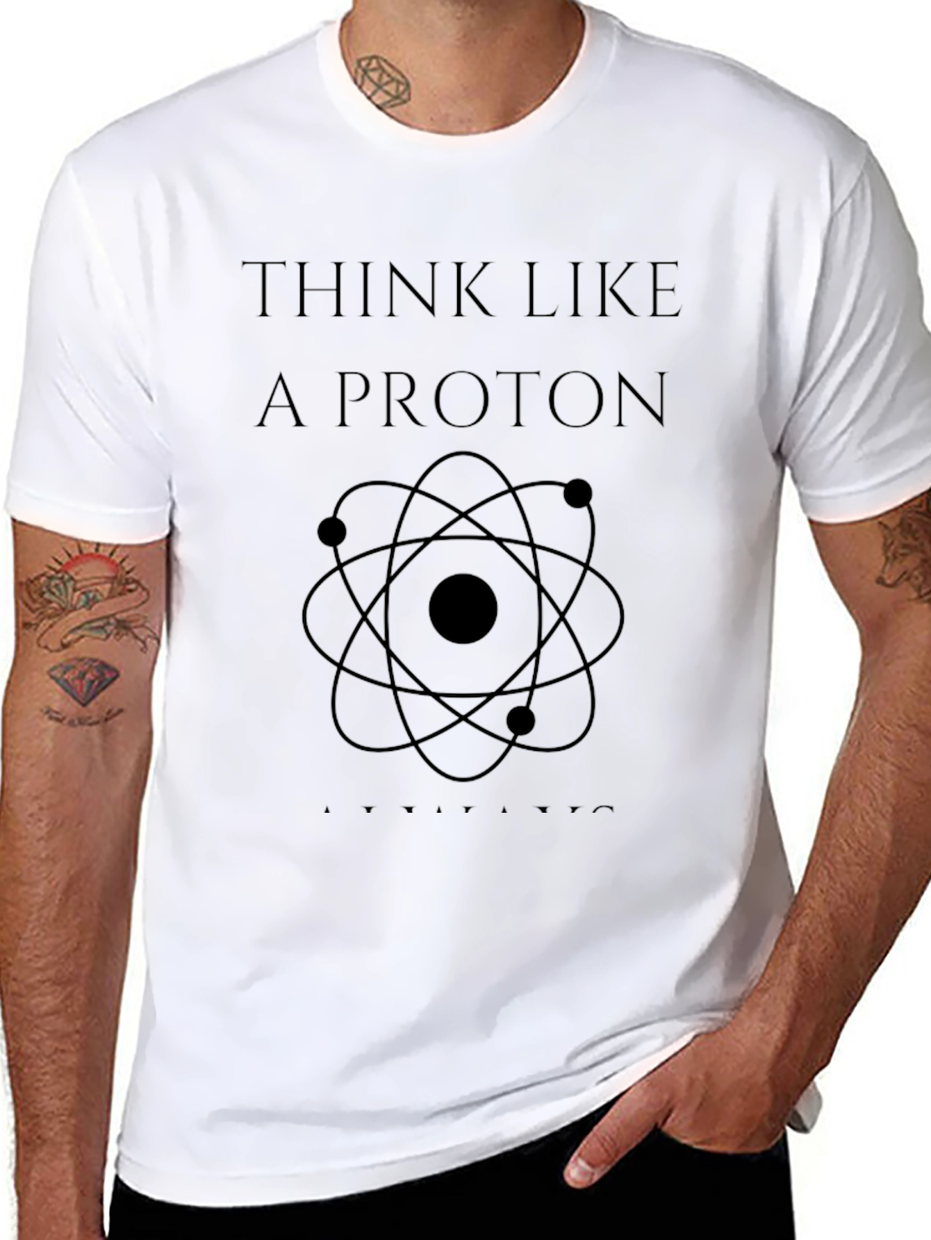 Think Like a Proton Black Graphic Tee