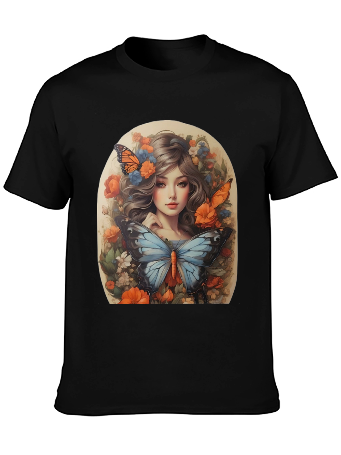Floral Butterfly Portrait Tee