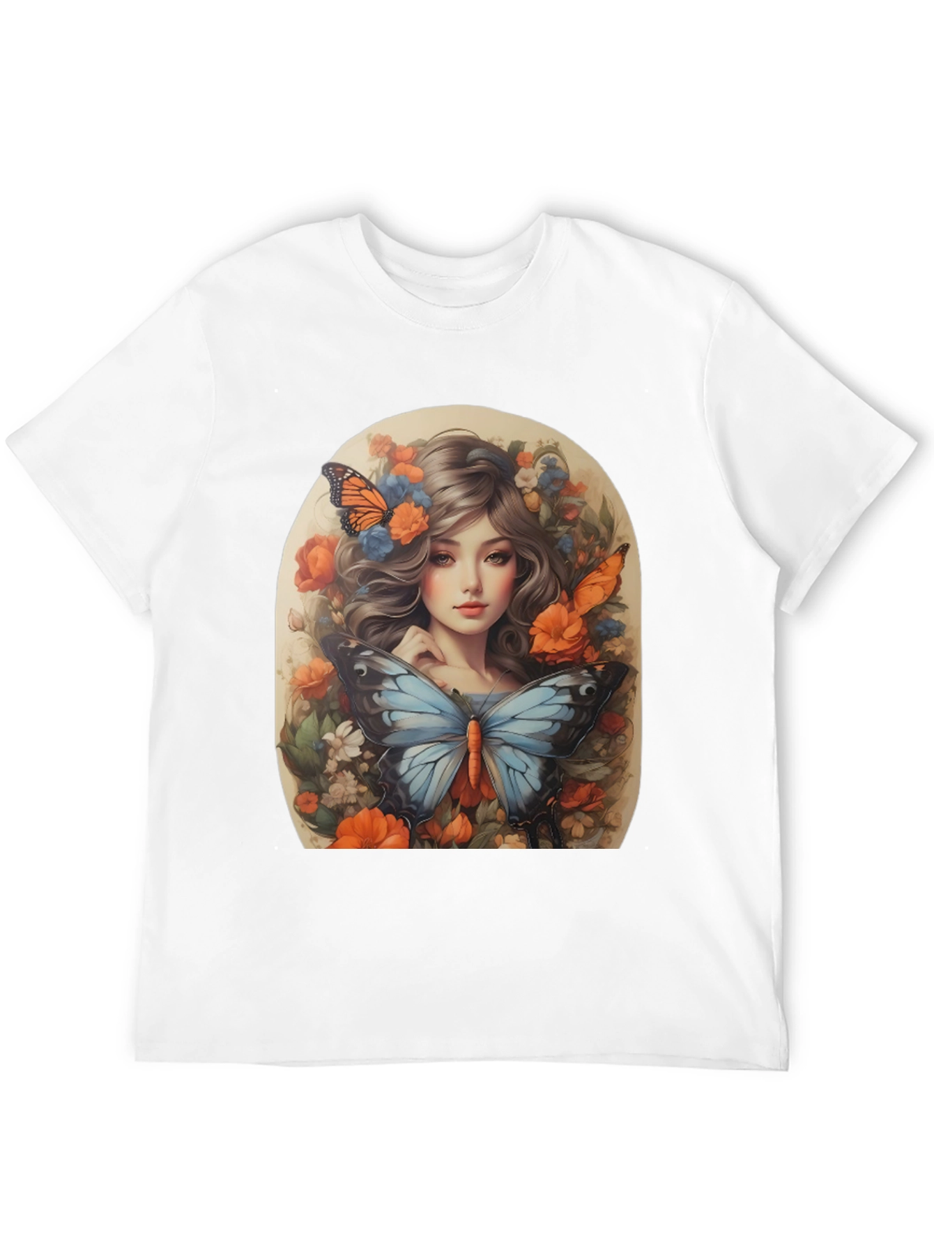 Floral Butterfly Portrait Tee