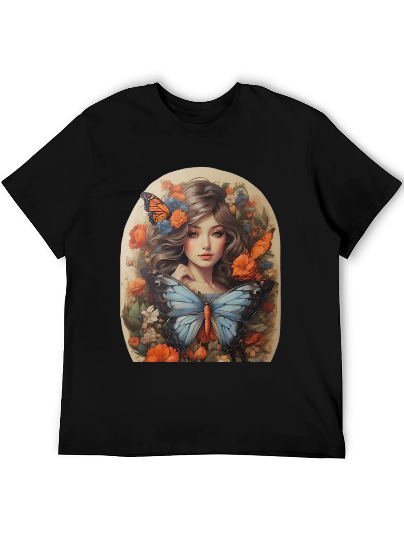 Floral Butterfly Portrait Tee