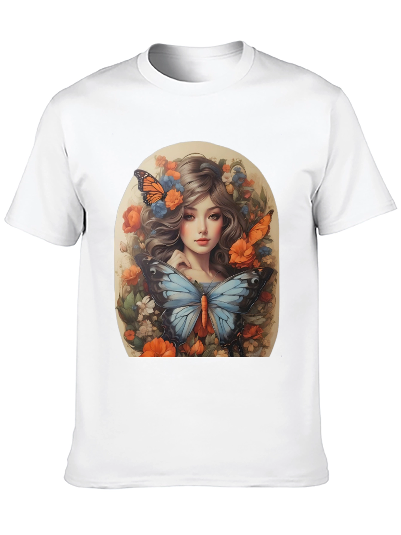 Floral Butterfly Portrait Tee