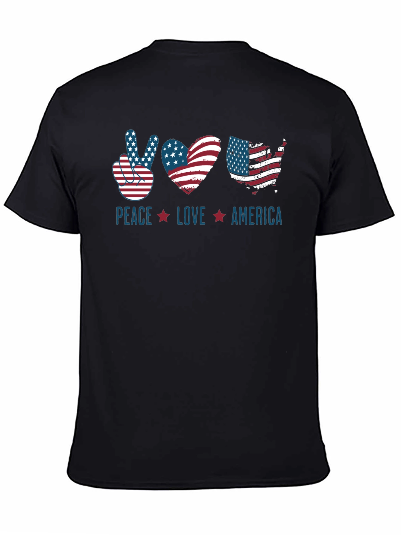 Patriotic Peace Love America T-Shirt