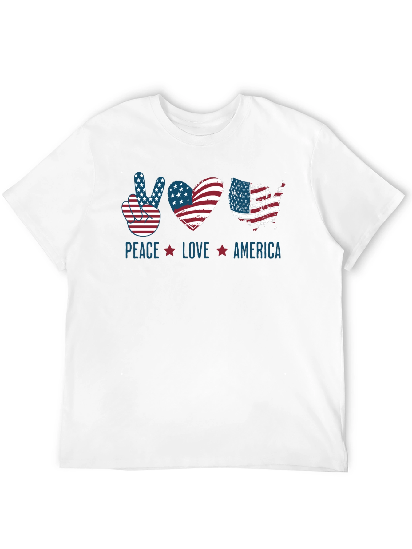 Patriotic Peace Love America T-Shirt