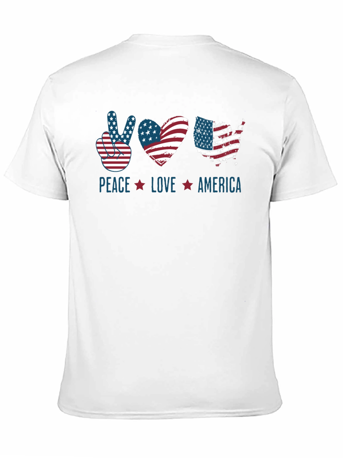 Patriotic Peace Love America T-Shirt
