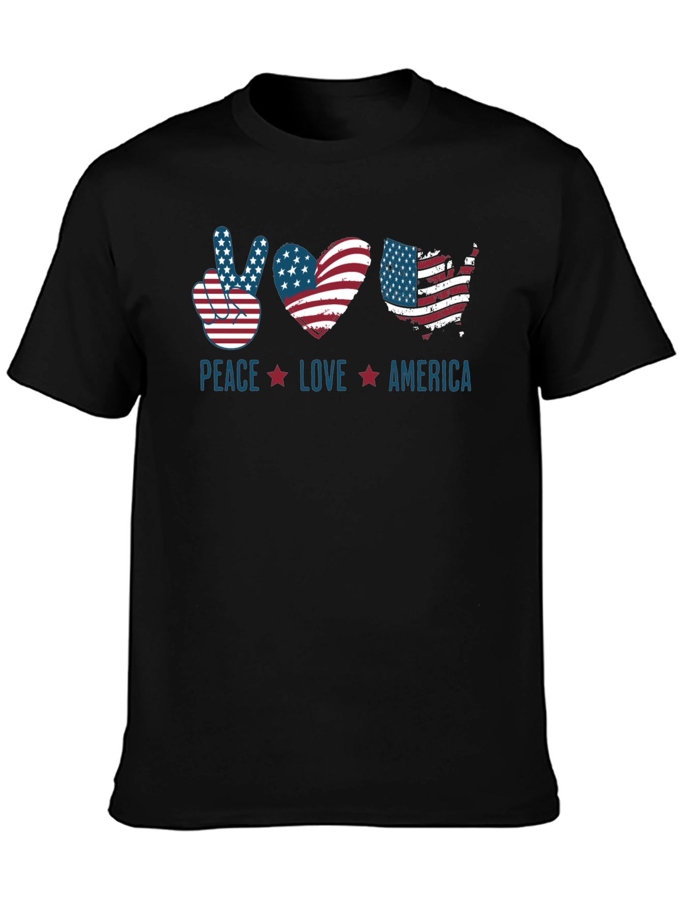 Patriotic Peace Love America T-Shirt